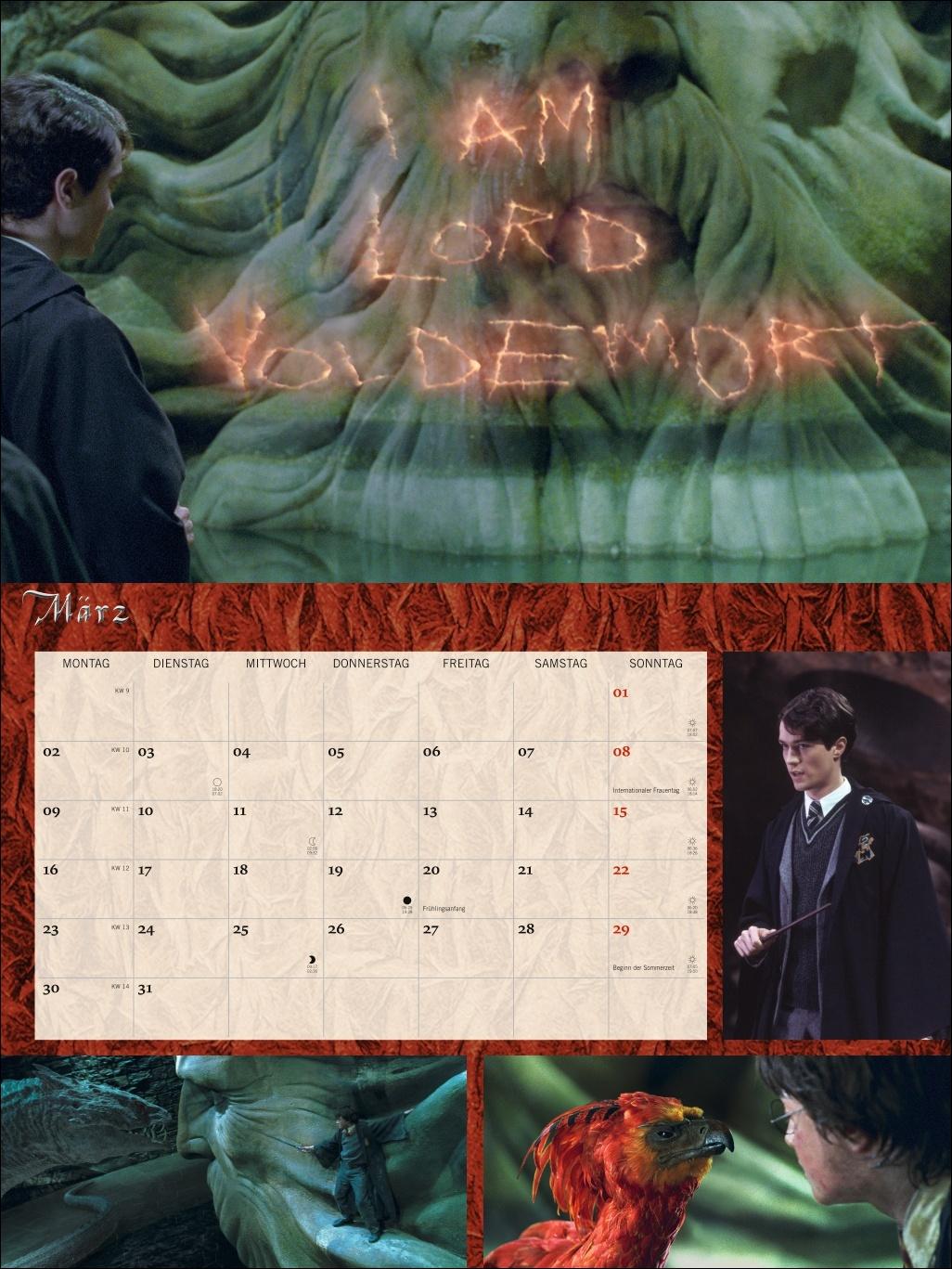 Beispielinhalt (Bild) Harry Potter Broschur XL Kalender 2026