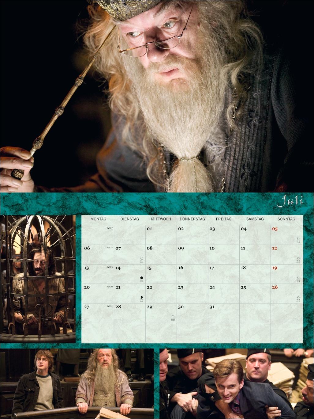 Beispielinhalt (Bild) Harry Potter Broschur XL Kalender 2026