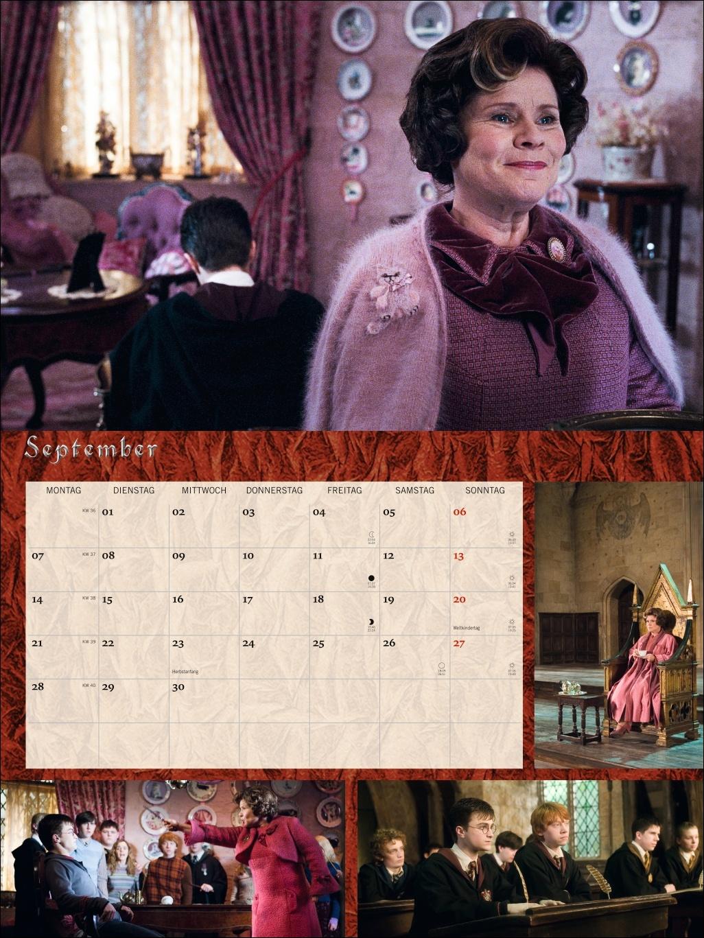 Beispielinhalt (Bild) Harry Potter Broschur XL Kalender 2026