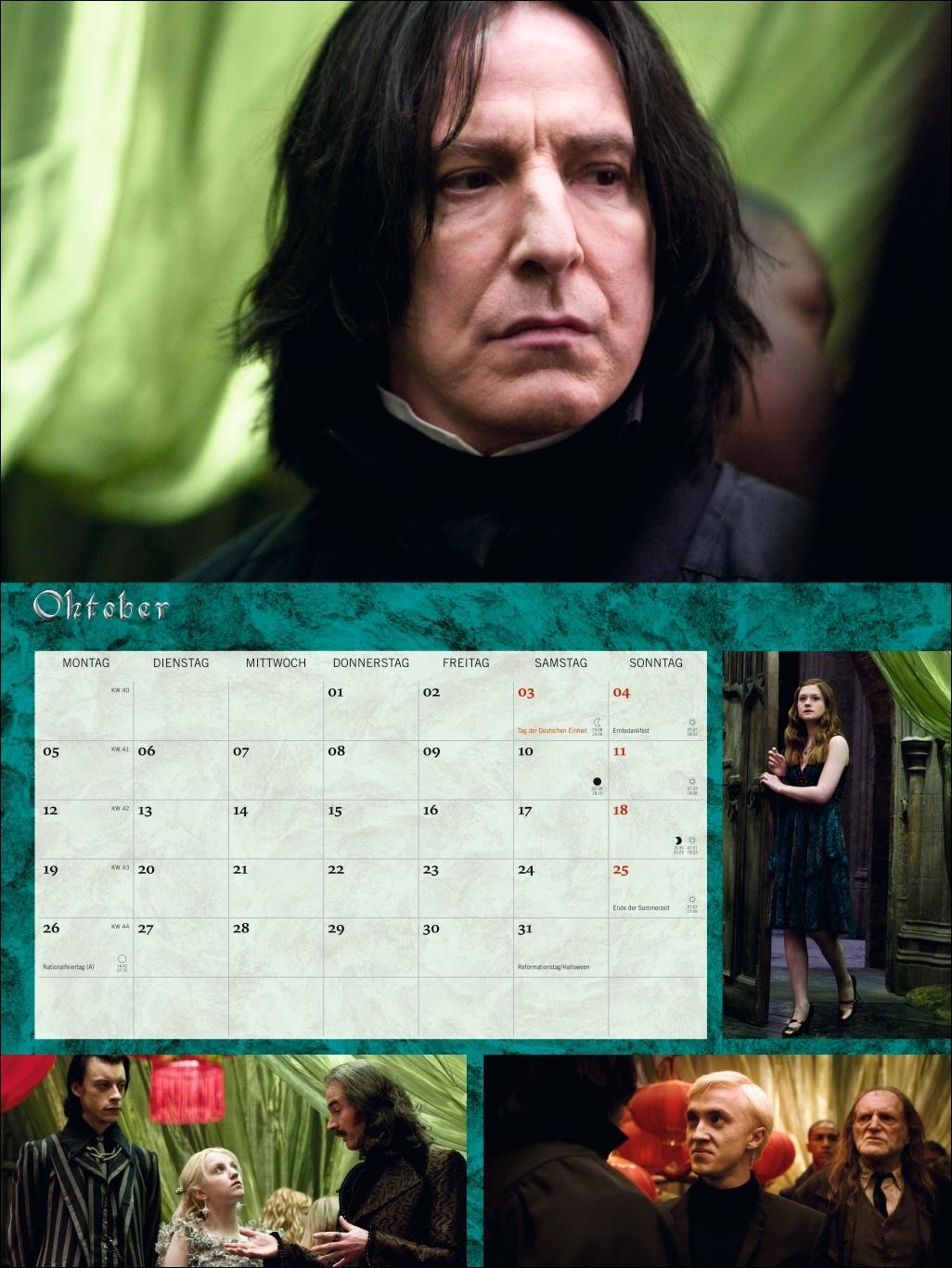 Beispielinhalt (Bild) Harry Potter Broschur XL Kalender 2026