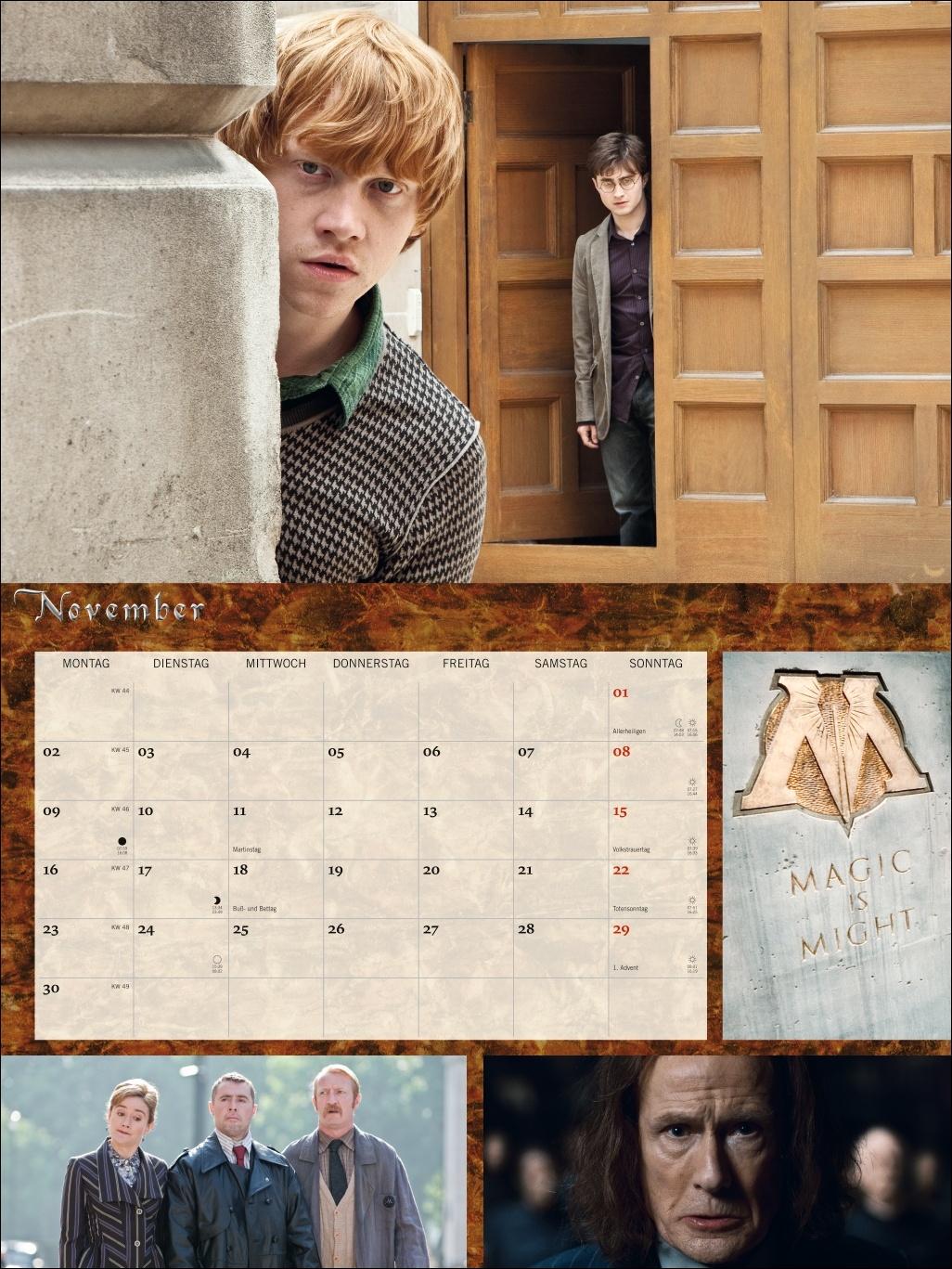 Beispielinhalt (Bild) Harry Potter Broschur XL Kalender 2026