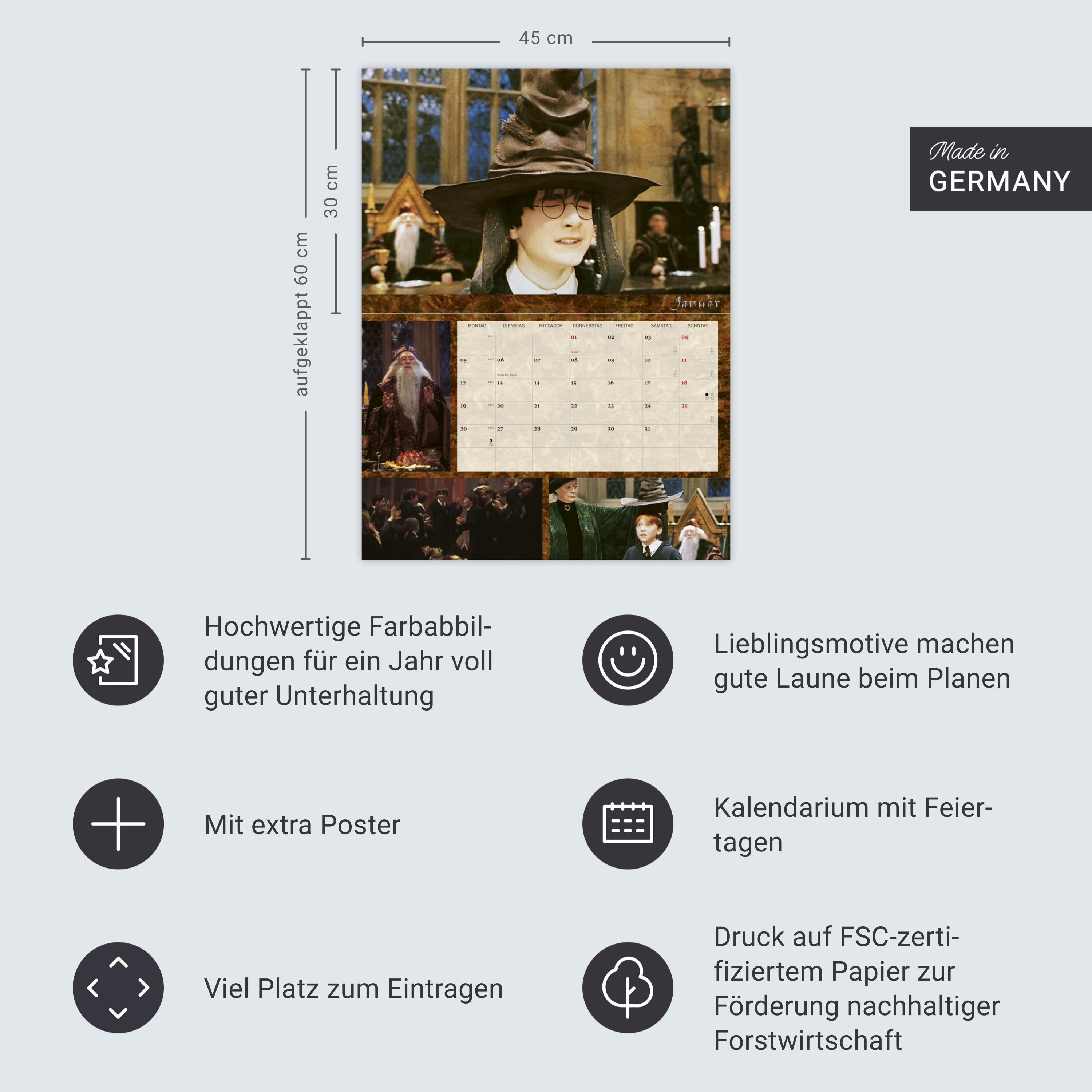 Beispielinhalt (Bild) Harry Potter Broschur XL Kalender 2026