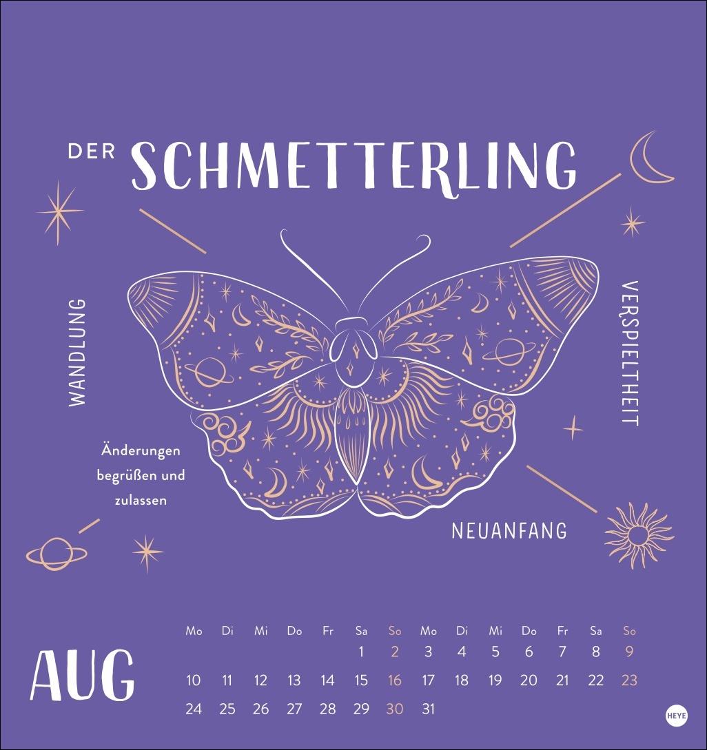 Beispielinhalt (Bild) Krafttiere Postkartenkalender 2026