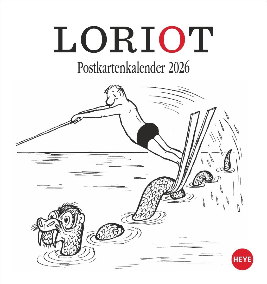 Vorderes Coverbild Loriot Postkartenkalender 2026