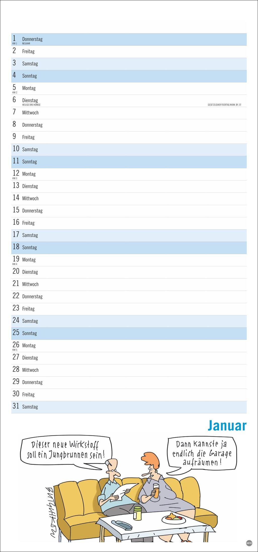 Beispielinhalt (Bild) Peter Butschkow: Fröhlicher Unruhestand Planer 2026