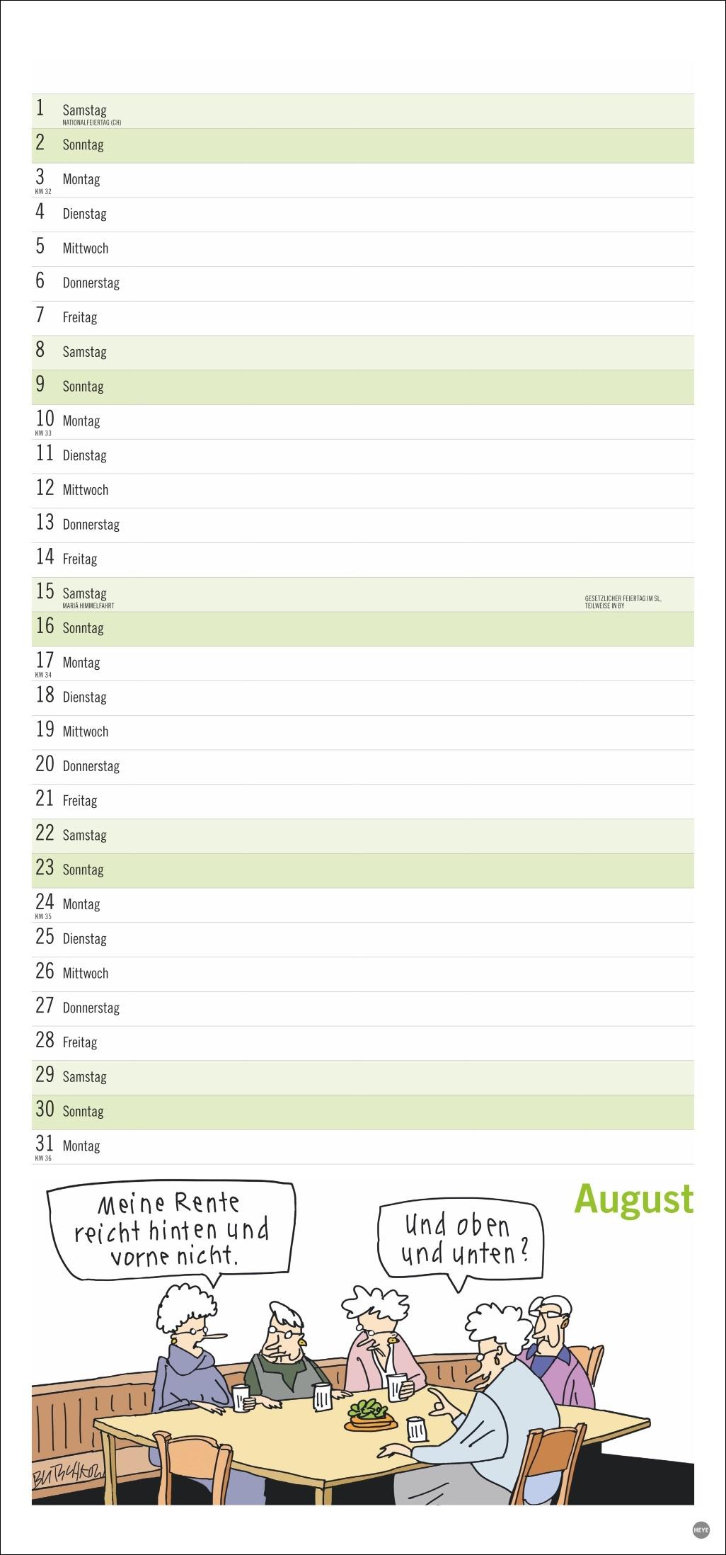 Beispielinhalt (Bild) Peter Butschkow: Fröhlicher Unruhestand Planer 2026