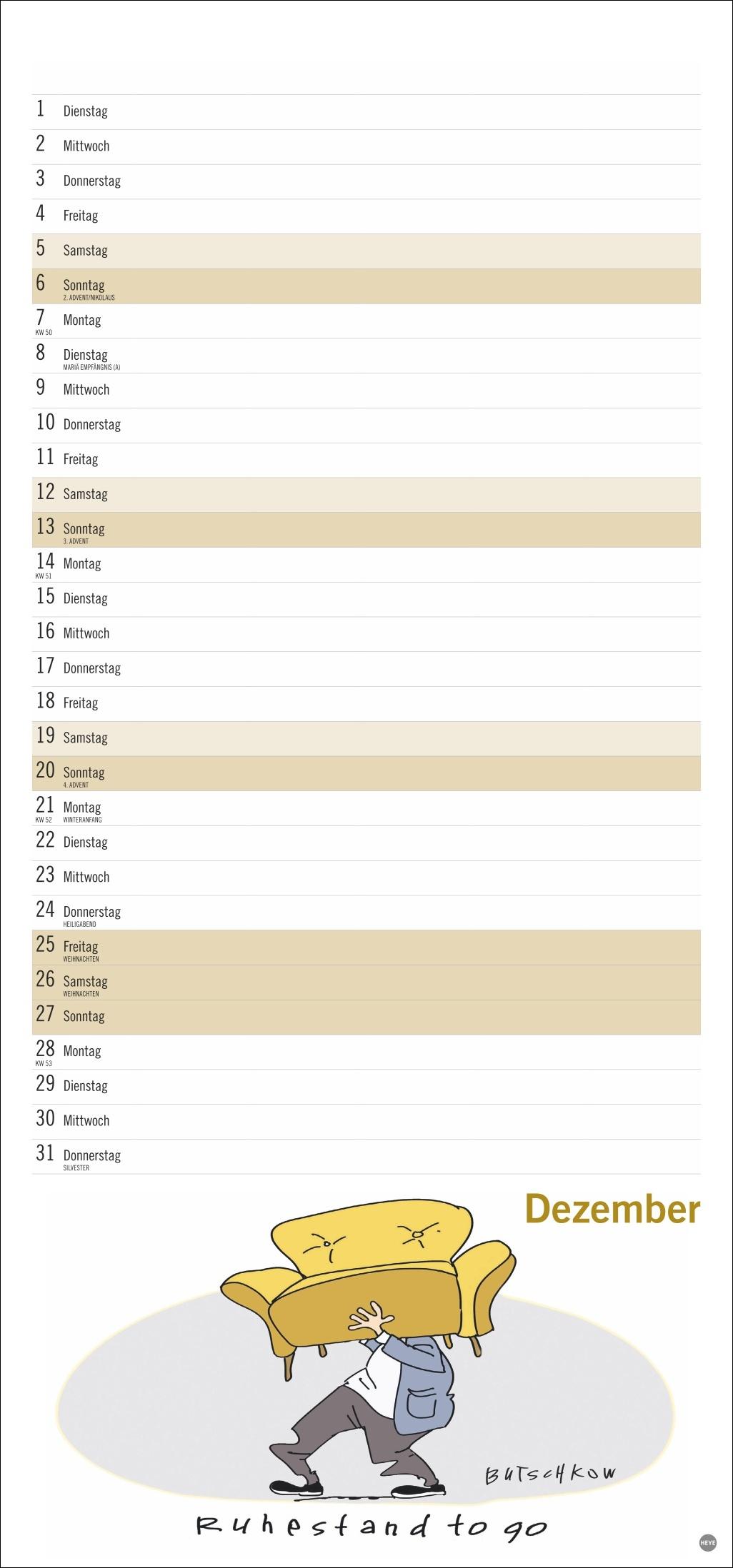 Beispielinhalt (Bild) Peter Butschkow: Fröhlicher Unruhestand Planer 2026