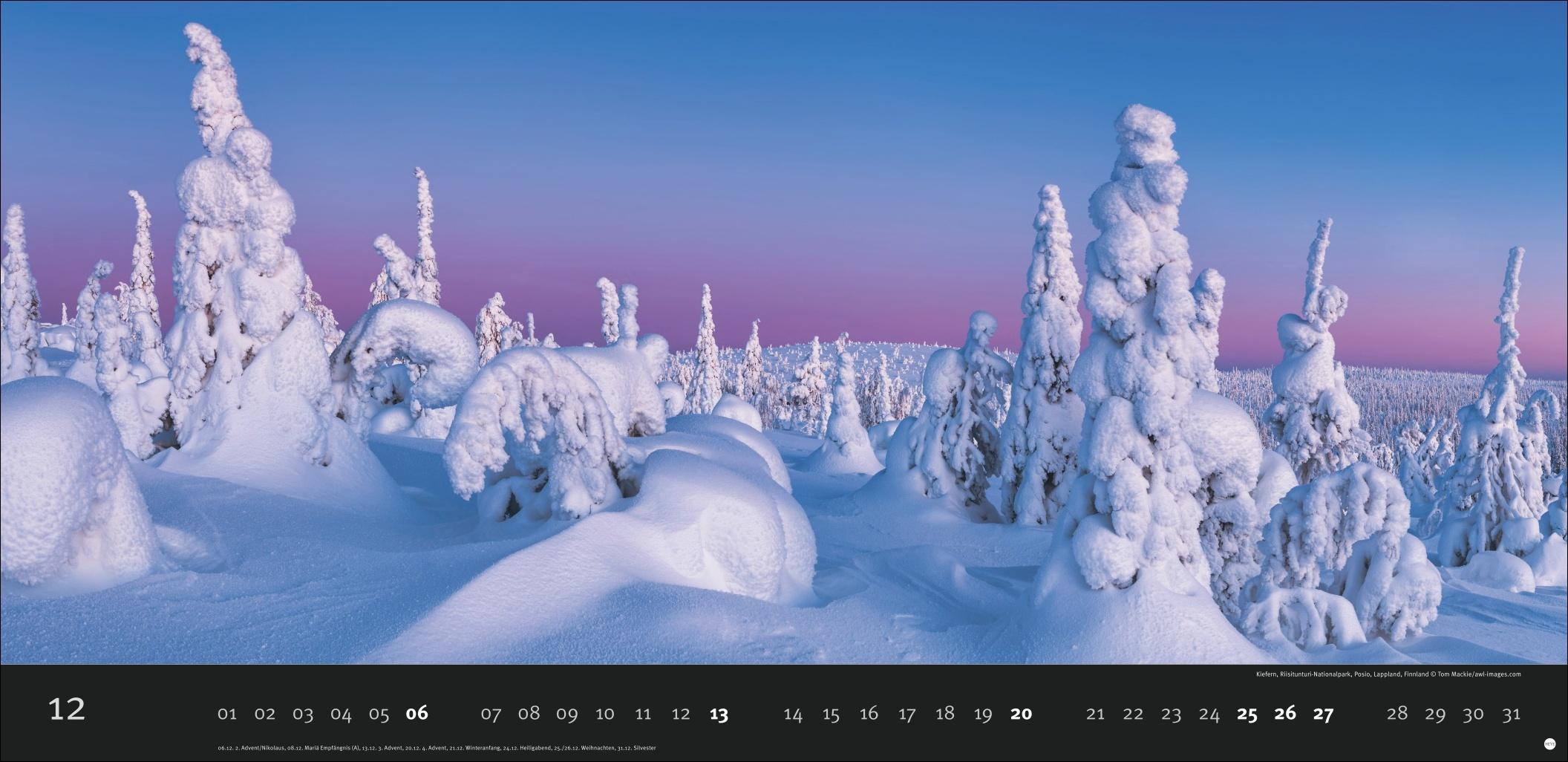 Beispielinhalt (Bild) Magic Moments Panoramakalender 2026