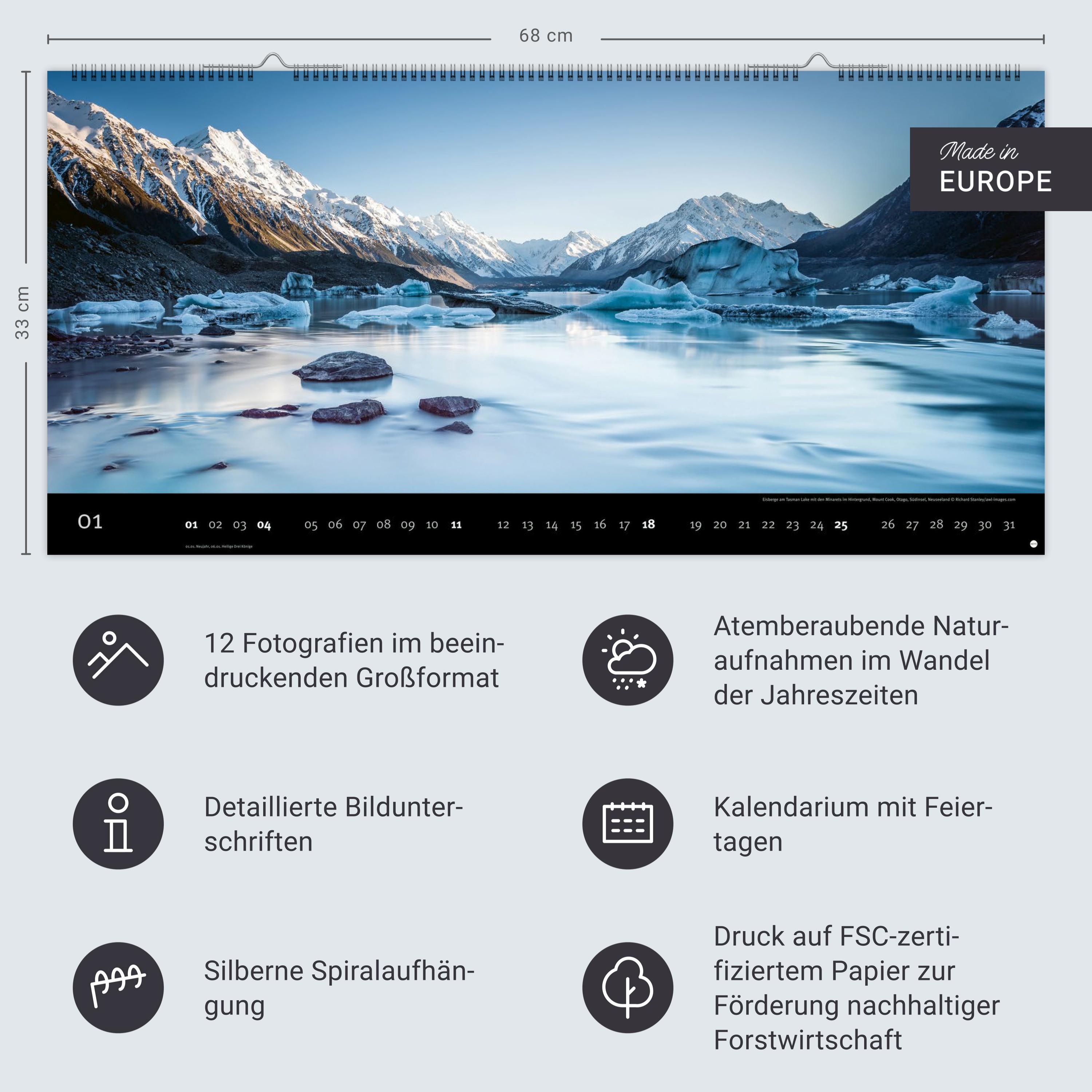 Beispielinhalt (Bild) Magic Moments Panoramakalender 2026