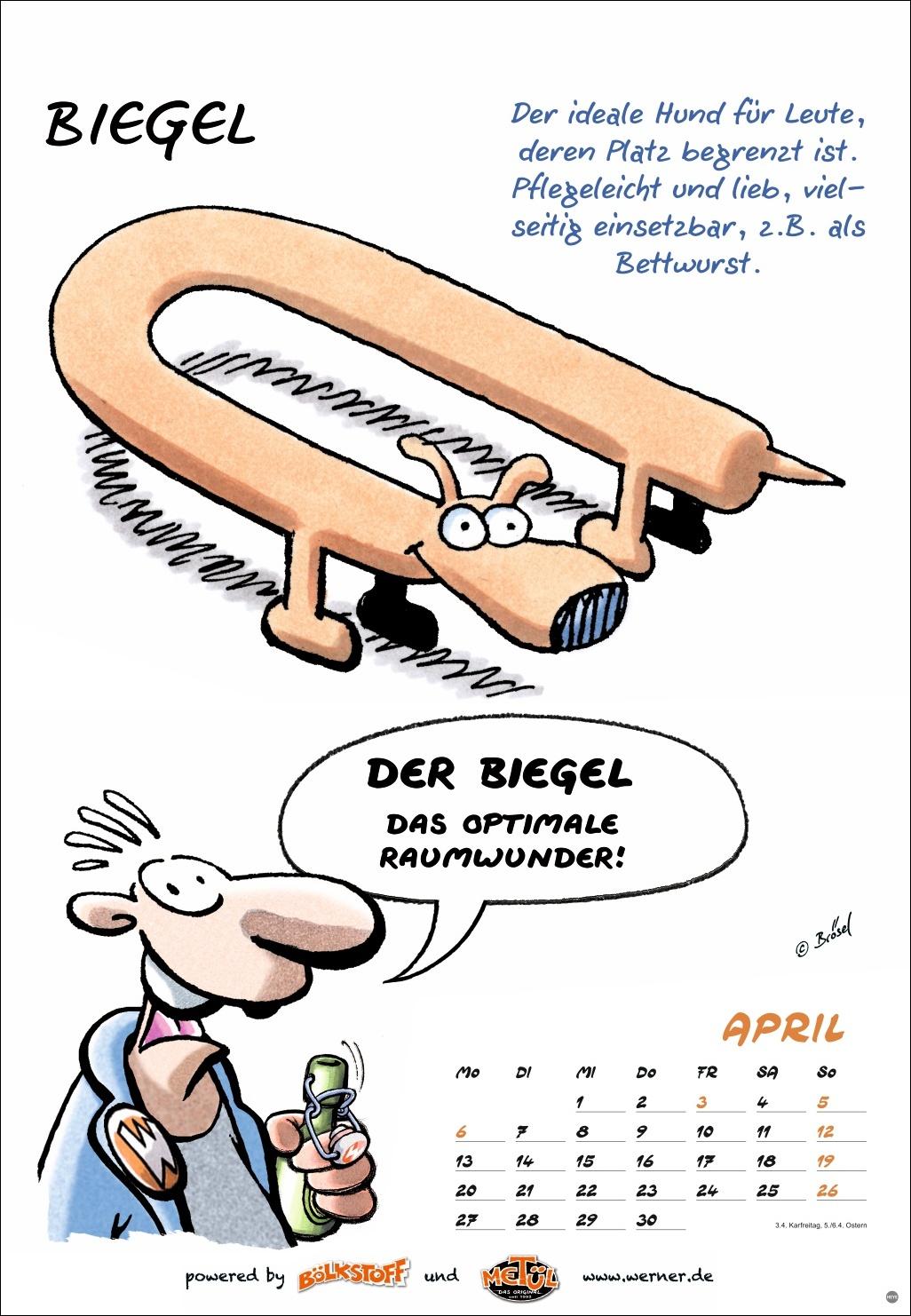 Beispielinhalt (Bild) Werner Kalender 2026