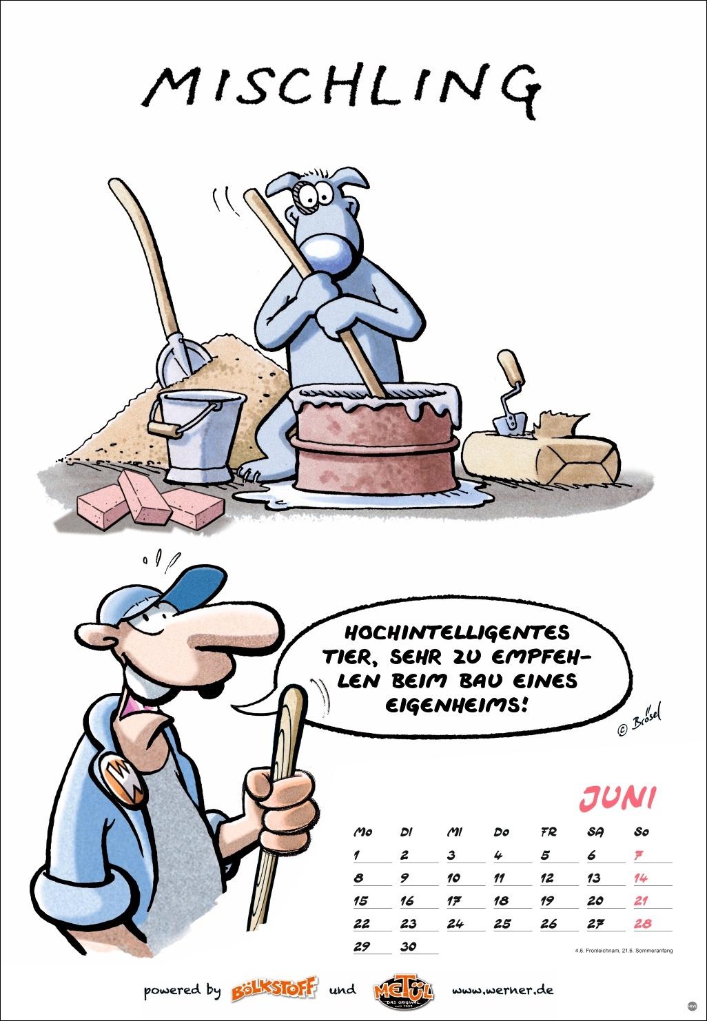 Beispielinhalt (Bild) Werner Kalender 2026