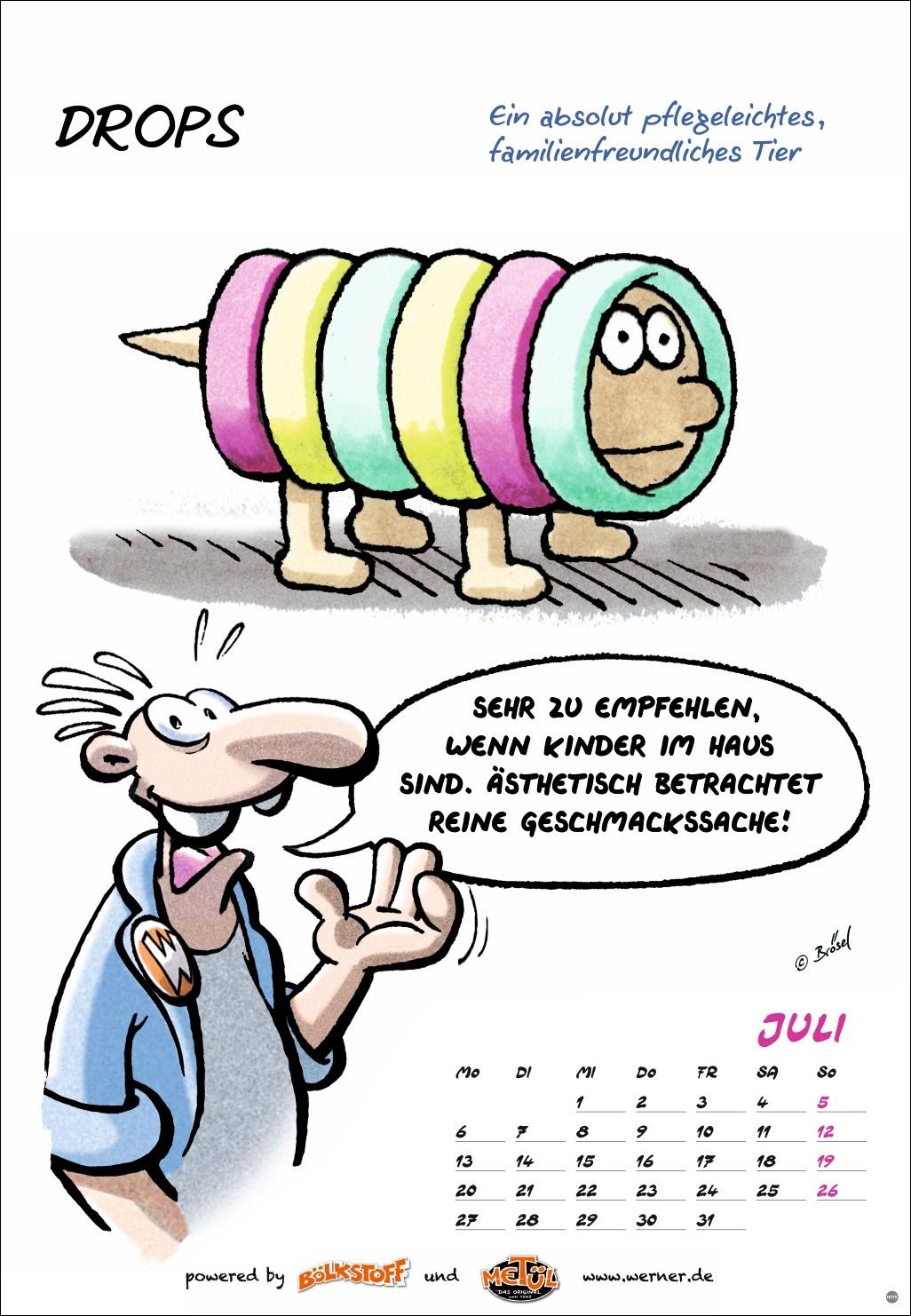 Beispielinhalt (Bild) Werner Kalender 2026