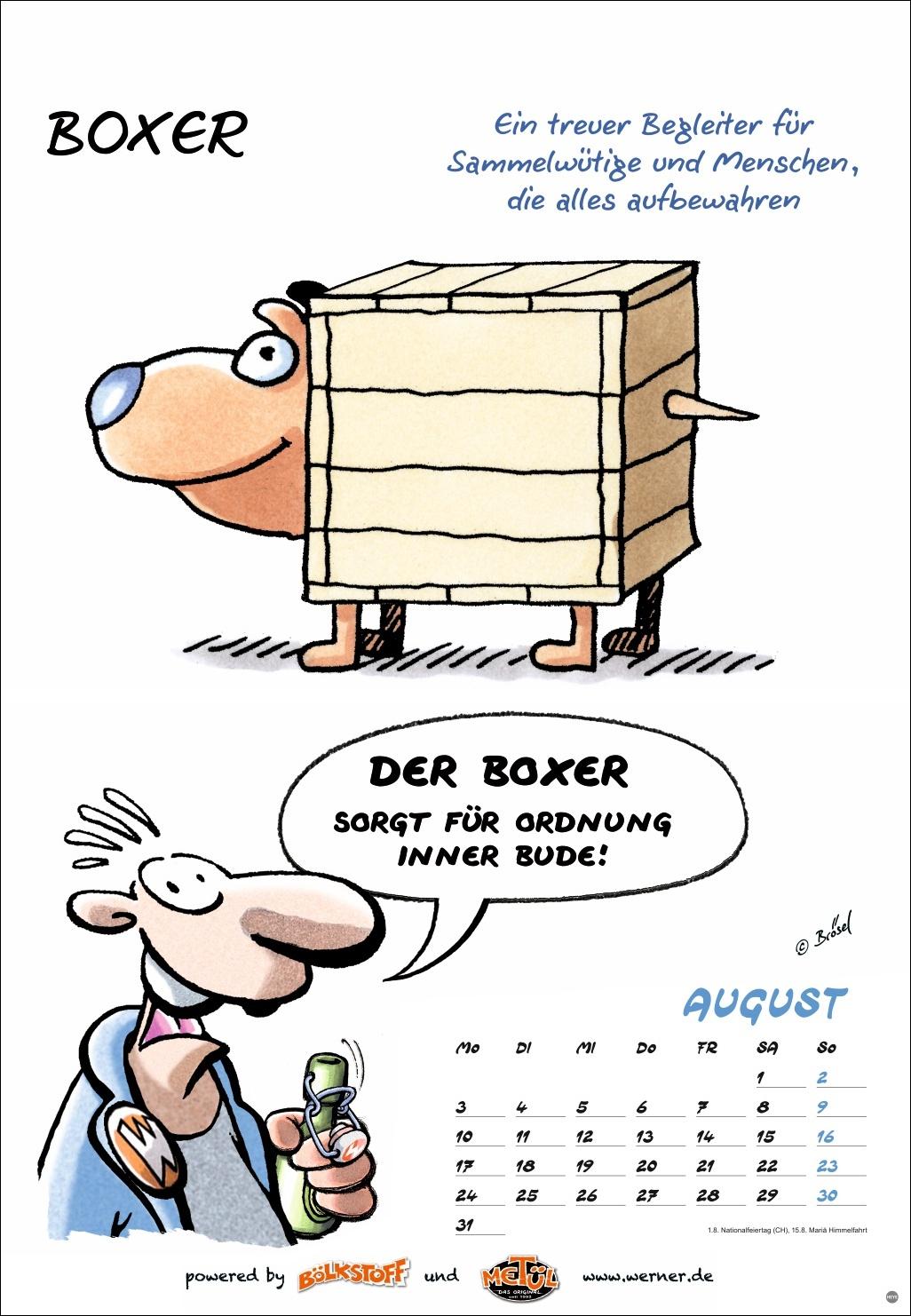 Beispielinhalt (Bild) Werner Kalender 2026