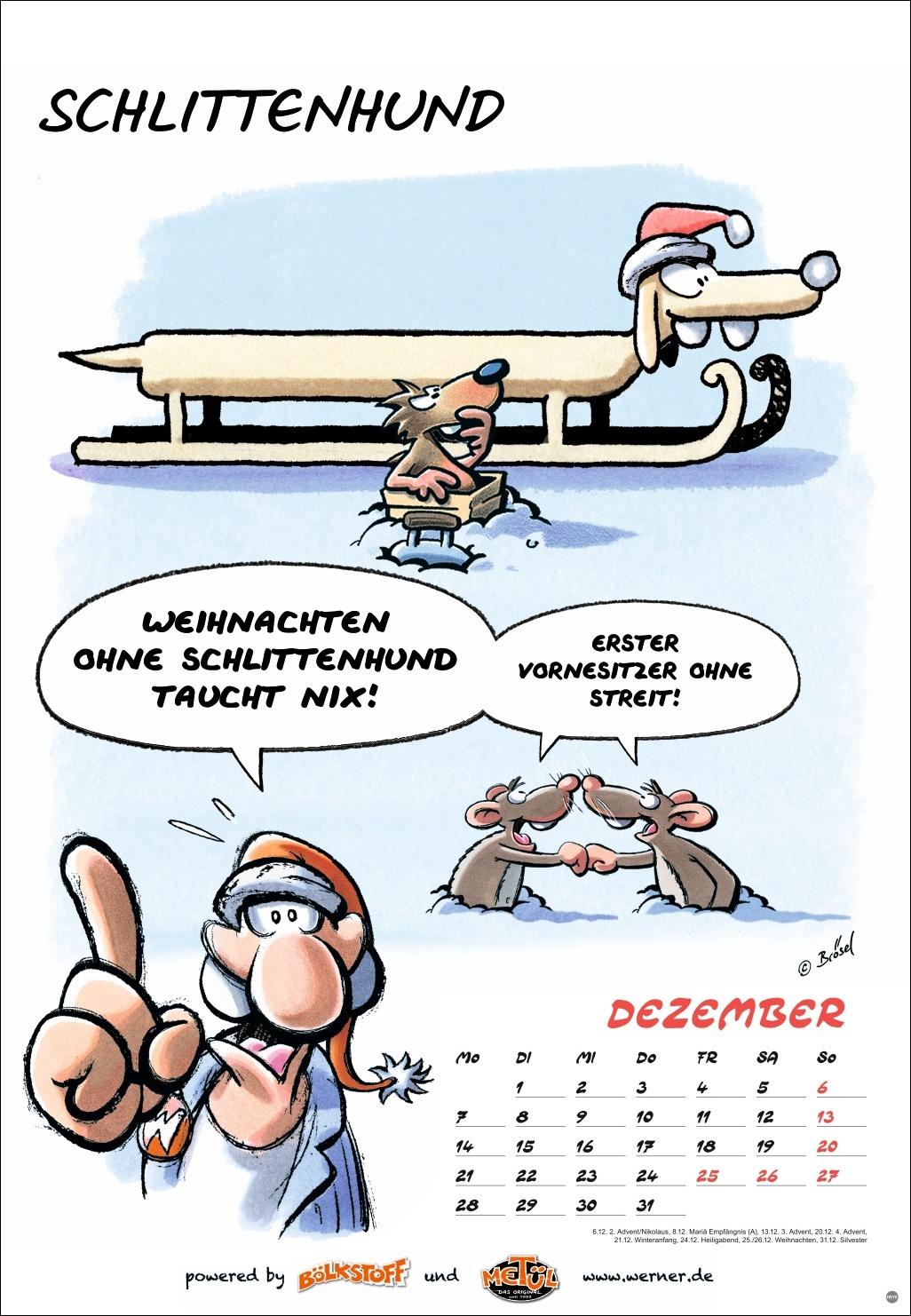Beispielinhalt (Bild) Werner Kalender 2026