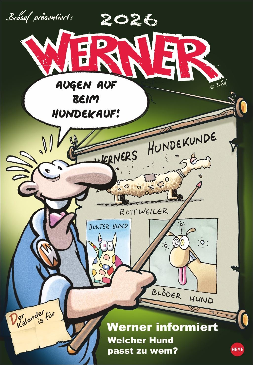 Vorderes Coverbild Werner Kalender 2026