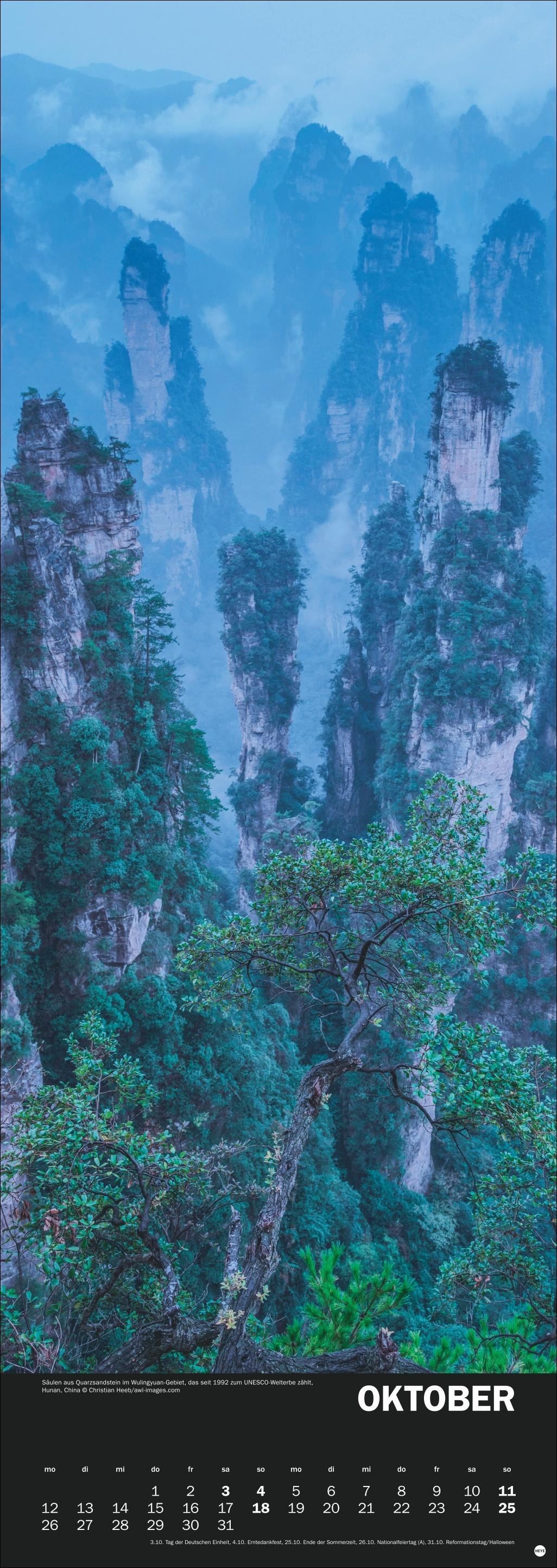 Beispielinhalt (Bild) Naturgewalten Vertical Kalender 2026