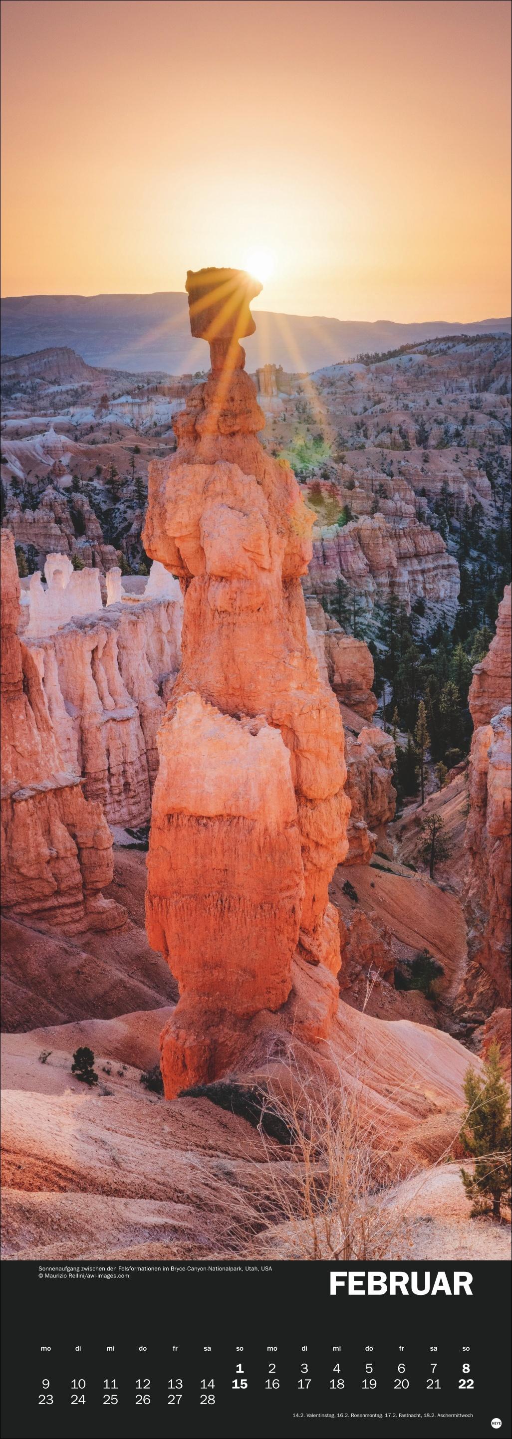 Beispielinhalt (Bild) Naturgewalten Vertical Kalender 2026