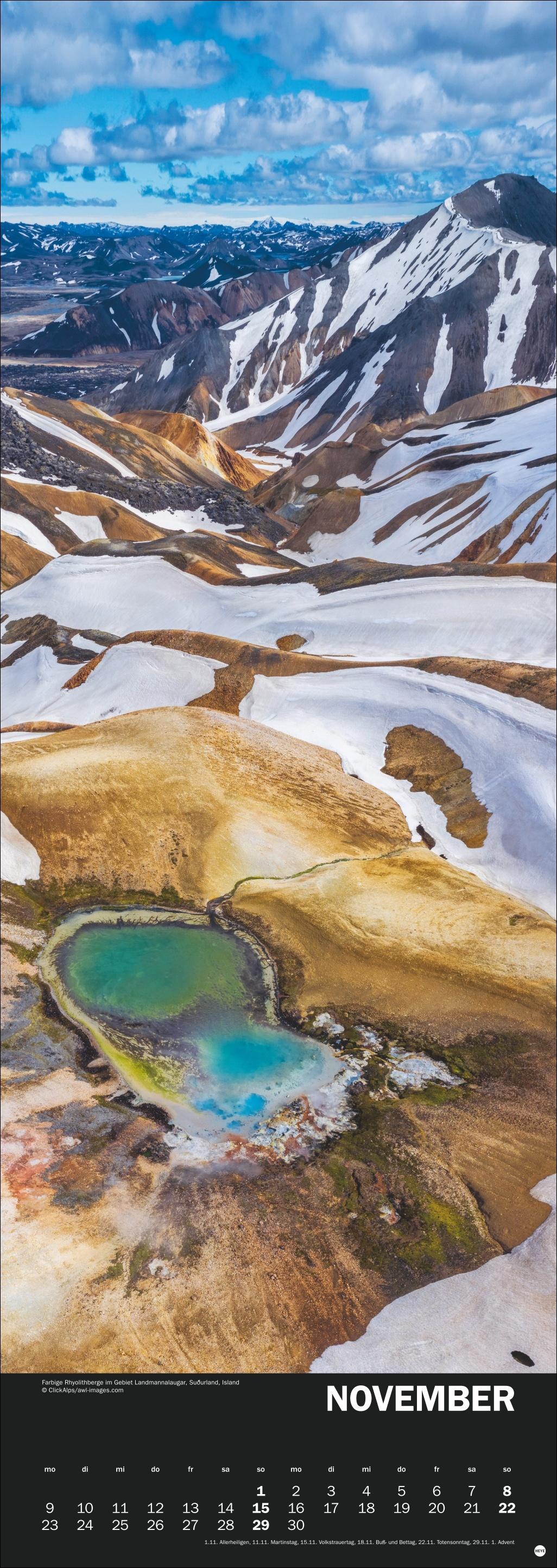 Beispielinhalt (Bild) Naturgewalten Vertical Kalender 2026