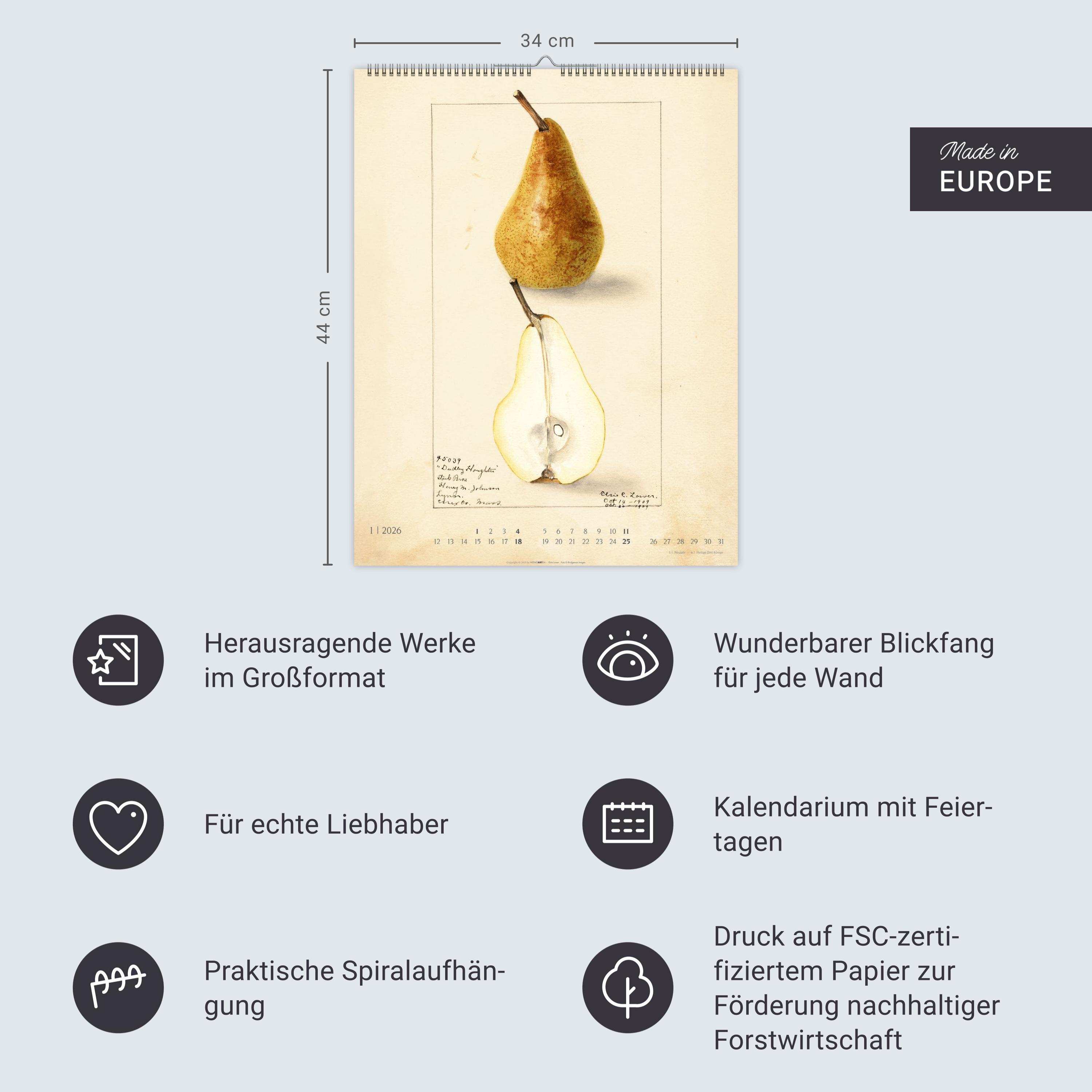 Beispielinhalt (Bild) Alte Sorten Kalender 2026