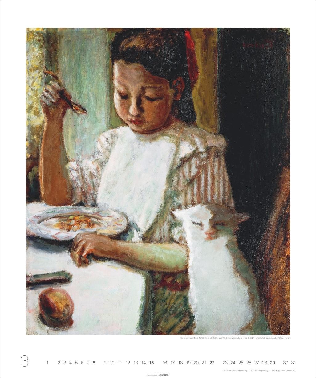 Beispielinhalt (Bild) Katzen in der Kunst Edition Kalender 2026