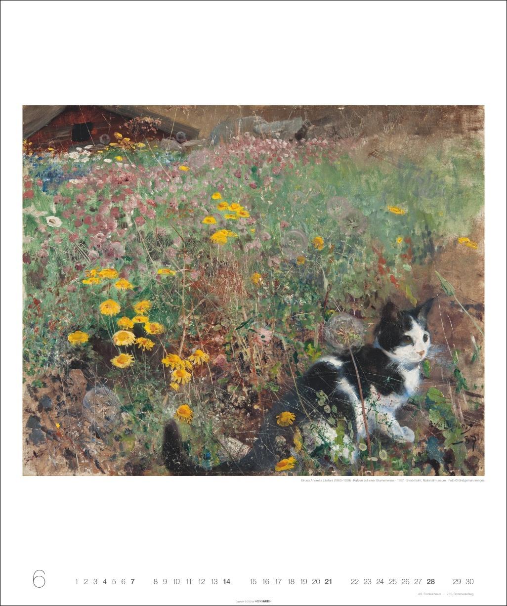 Beispielinhalt (Bild) Katzen in der Kunst Edition Kalender 2026