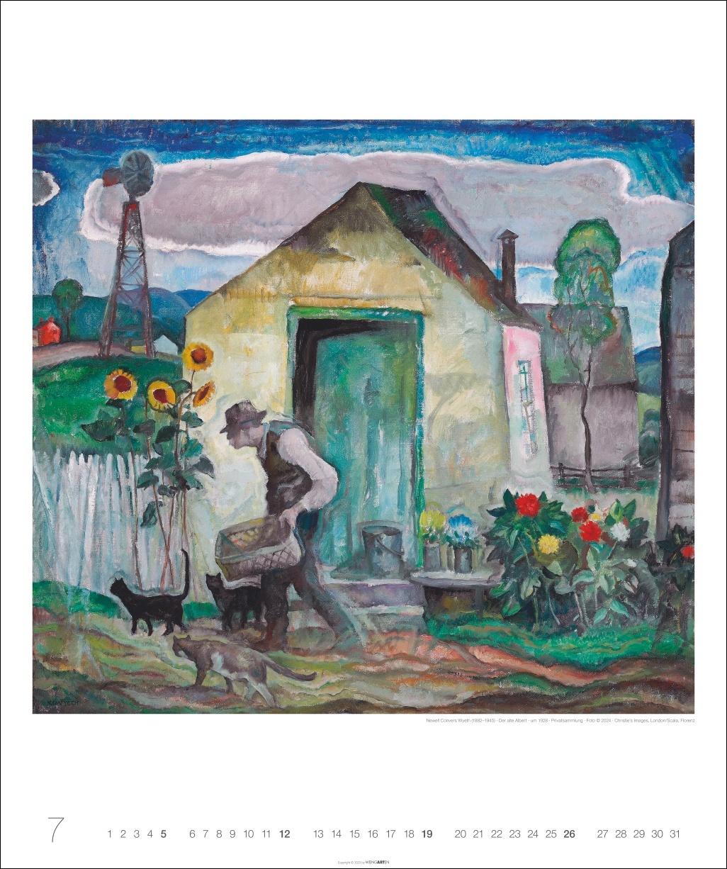 Beispielinhalt (Bild) Katzen in der Kunst Edition Kalender 2026