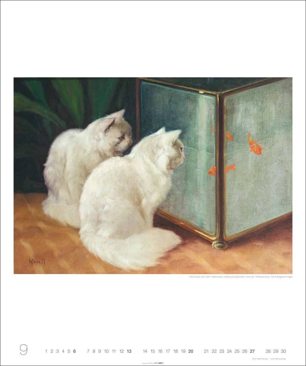Beispielinhalt (Bild) Katzen in der Kunst Edition Kalender 2026