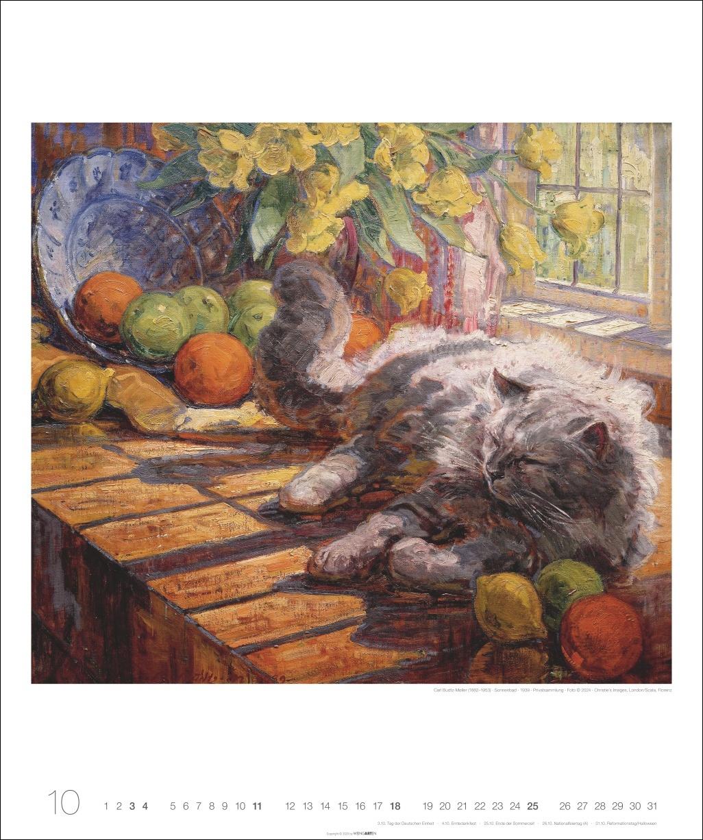 Beispielinhalt (Bild) Katzen in der Kunst Edition Kalender 2026