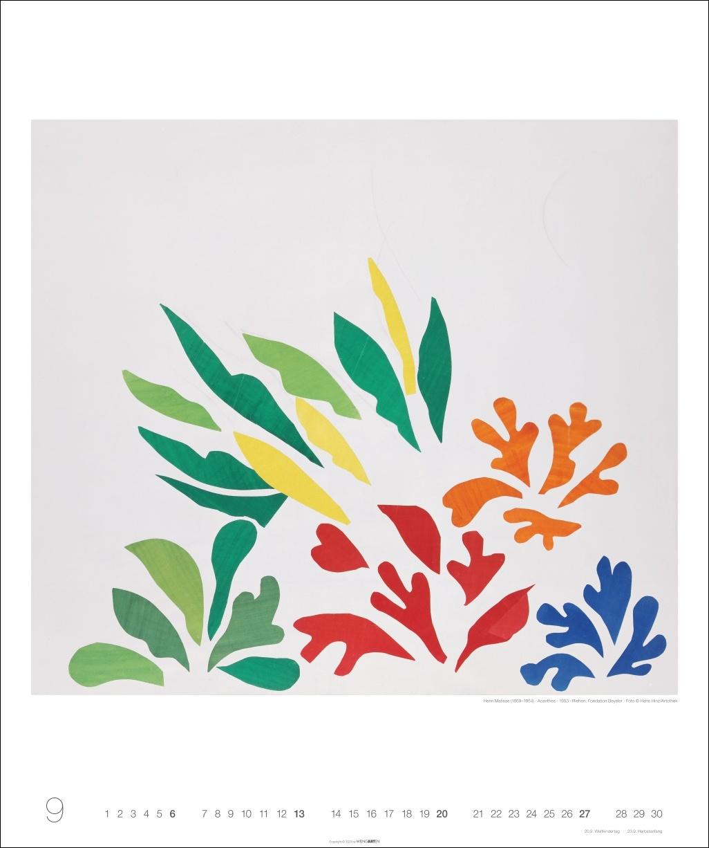 Beispielinhalt (Bild) Henri Matisse Edition Kalender 2026