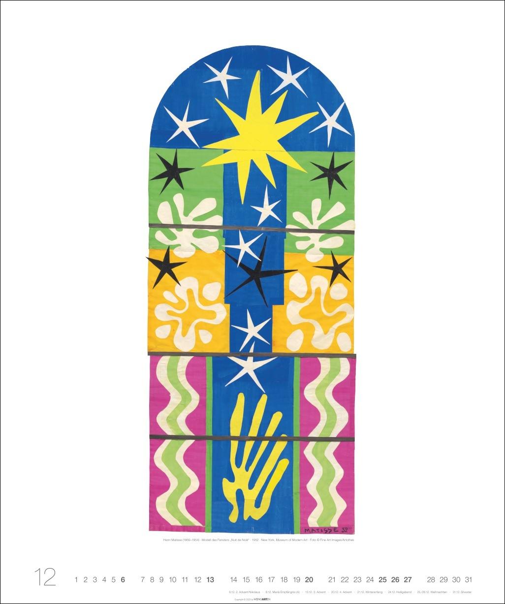 Beispielinhalt (Bild) Henri Matisse Edition Kalender 2026