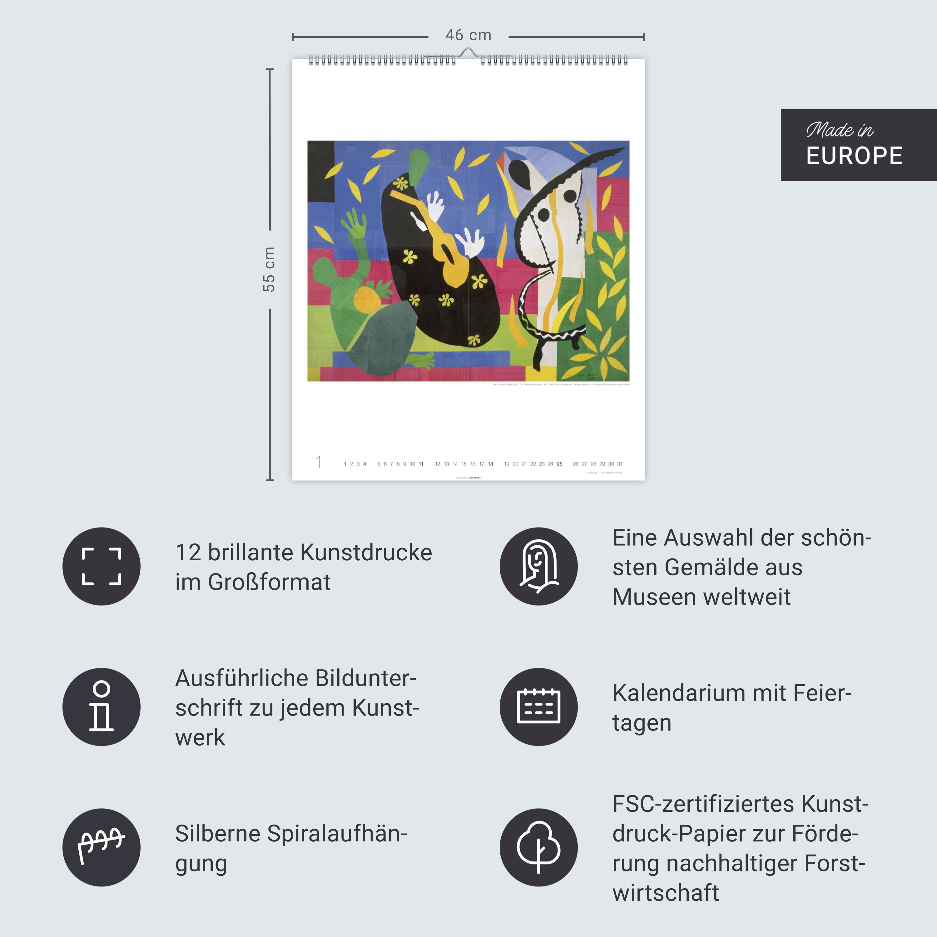 Beispielinhalt (Bild) Henri Matisse Edition Kalender 2026
