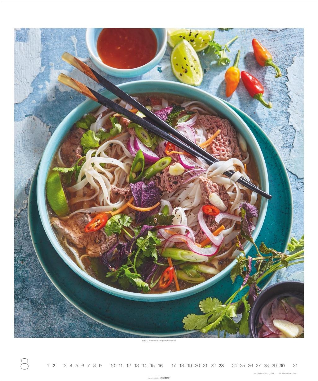 Beispielinhalt (Bild) Asian Cuisine Edition Kalender 2026
