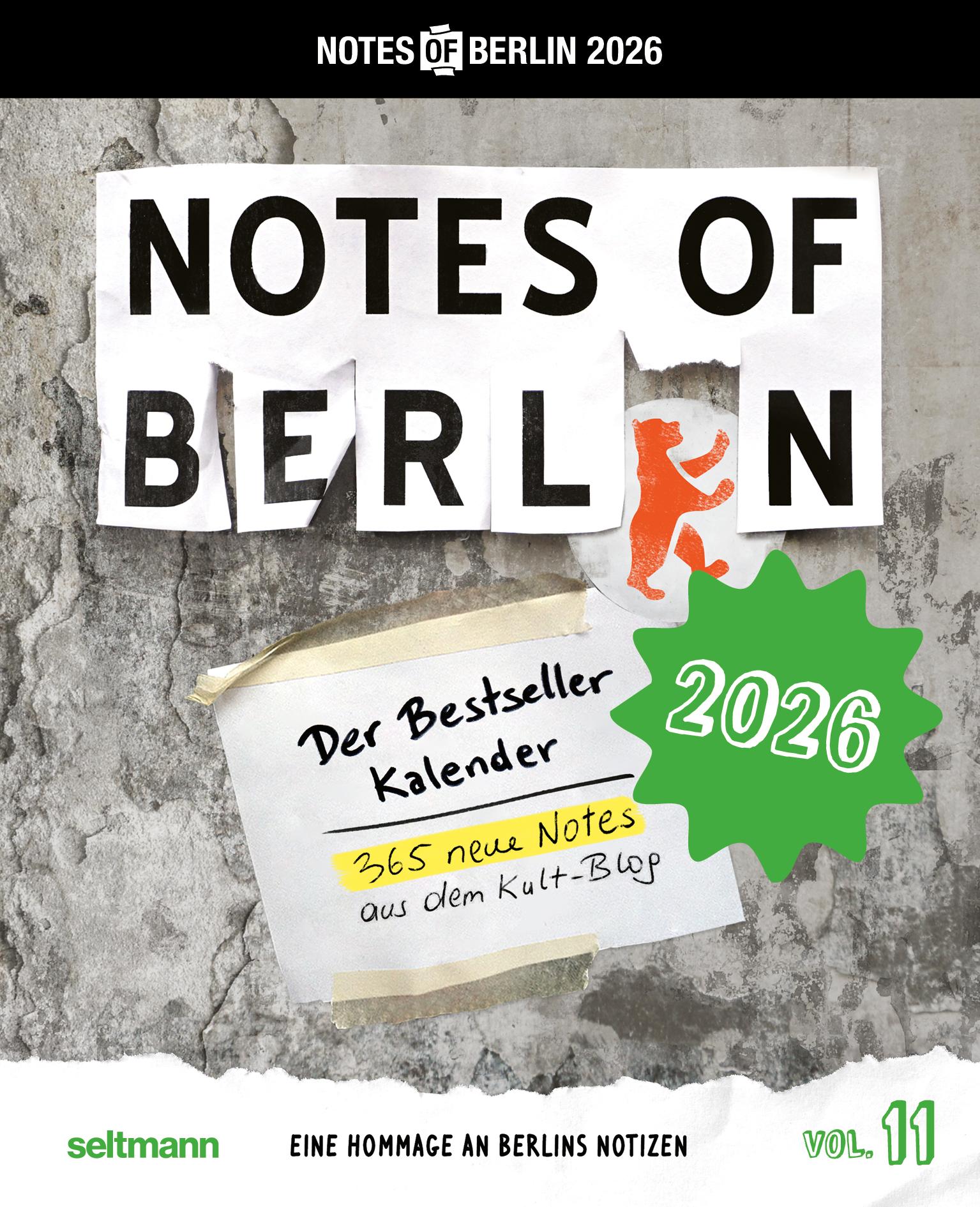 Vorderes Coverbild Notes of Berlin 2026