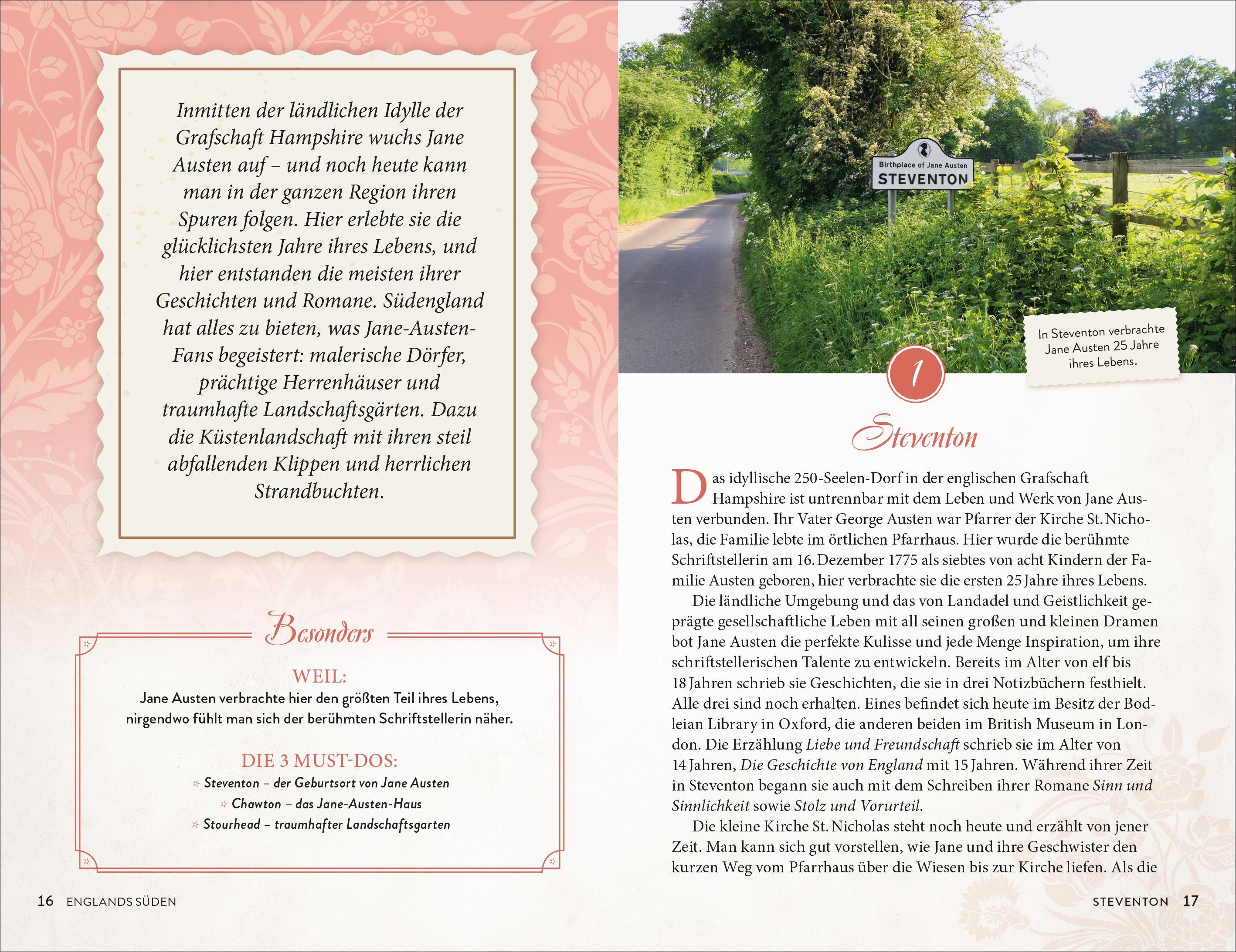 Beispielinhalt (Bild) Der inoffizielle Jane Austen Reiseführer
