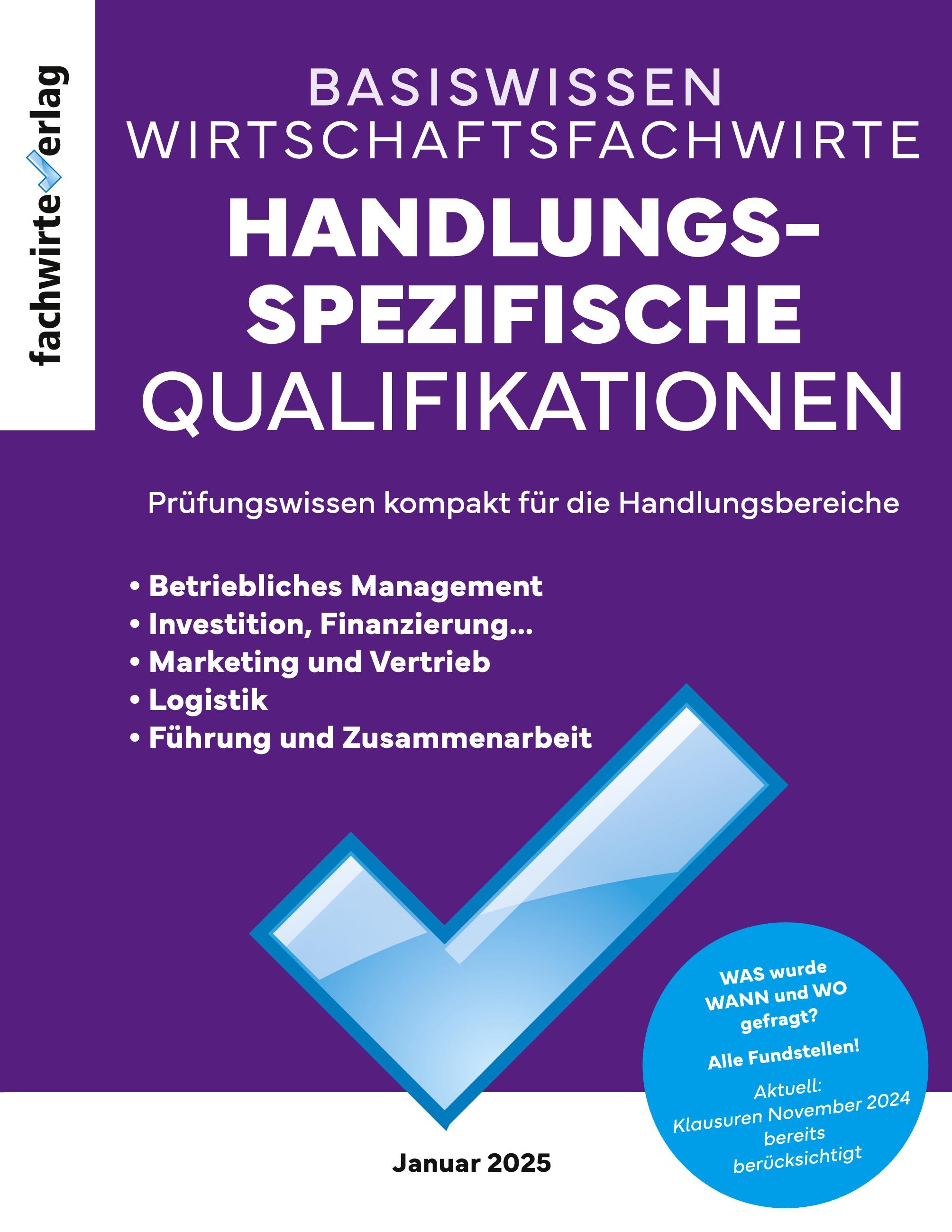 Vorderes Coverbild Wirtschaftsfachwirte: Handlungsspezifische Qualifikationen