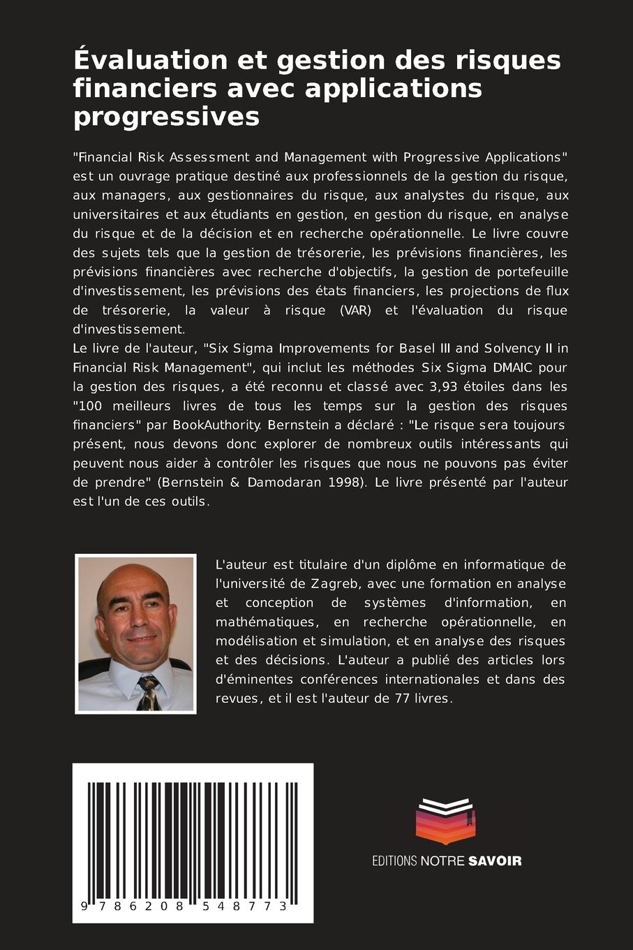 Rückseitencover Évaluation et gestion des risques financiers avec applications progressives