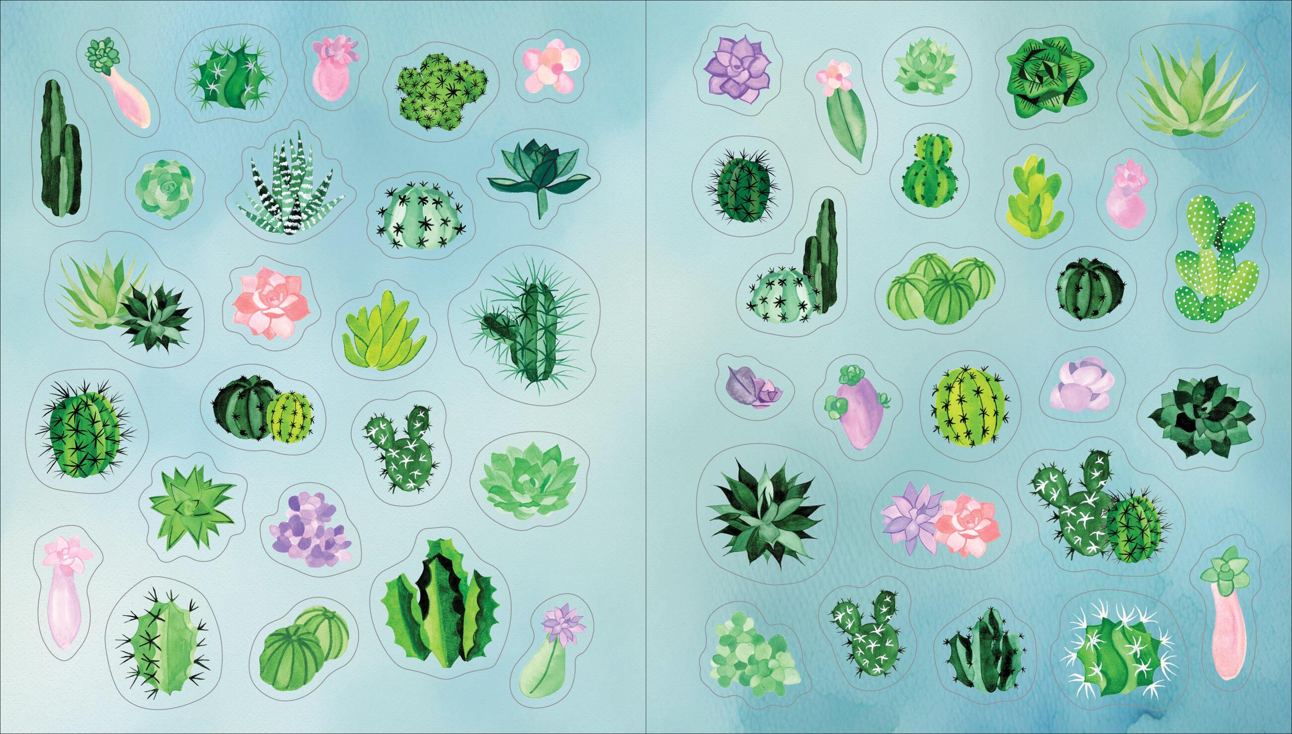 Beispielinhalt (Bild) A Plant Lover's Sticker Book