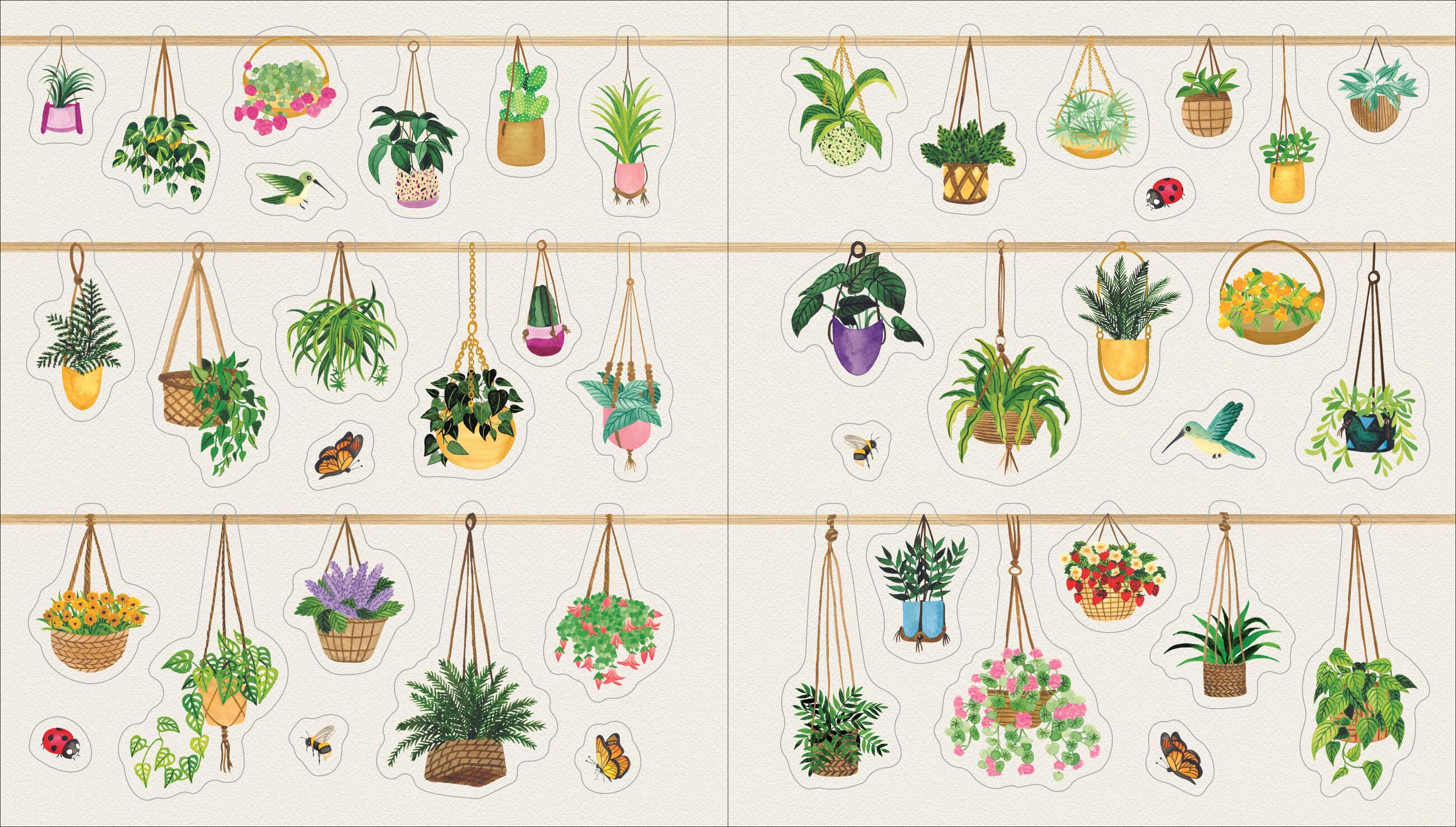 Beispielinhalt (Bild) A Plant Lover's Sticker Book
