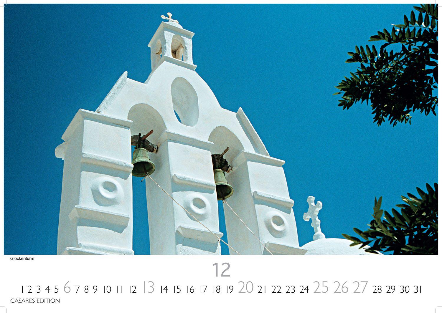 Beispielinhalt (Bild) Griechenland Kalender 2026 - Wandkalender | Fotokalender Griechenland 24x35 cm - Traumhafte Aussichten Griechenlands - . mit beeindruckenden Fotos