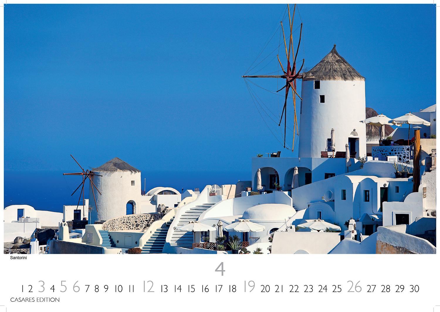 Beispielinhalt (Bild) Griechenland Kalender 2026 - Wandkalender | Fotokalender Griechenland 35x50 cm - Traumhafte Aussichten Griechenlands - . mit beeindruckenden Fotos