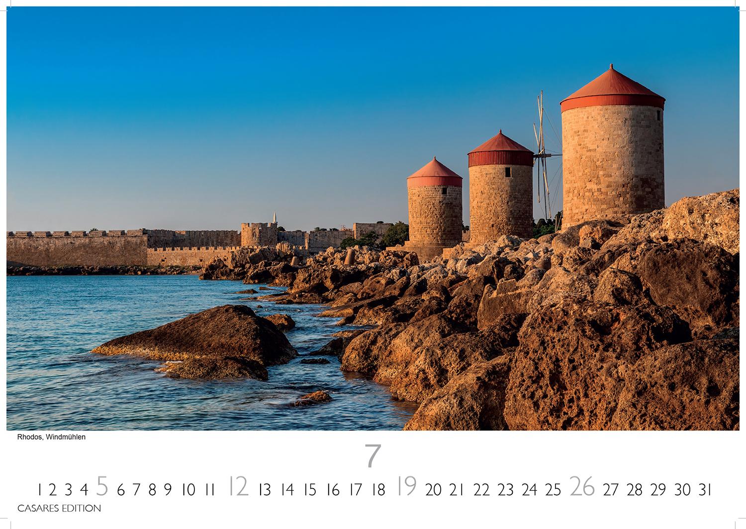 Beispielinhalt (Bild) Griechenland Kalender 2026 - Wandkalender | Fotokalender Griechenland 35x50 cm - Traumhafte Aussichten Griechenlands - . mit beeindruckenden Fotos