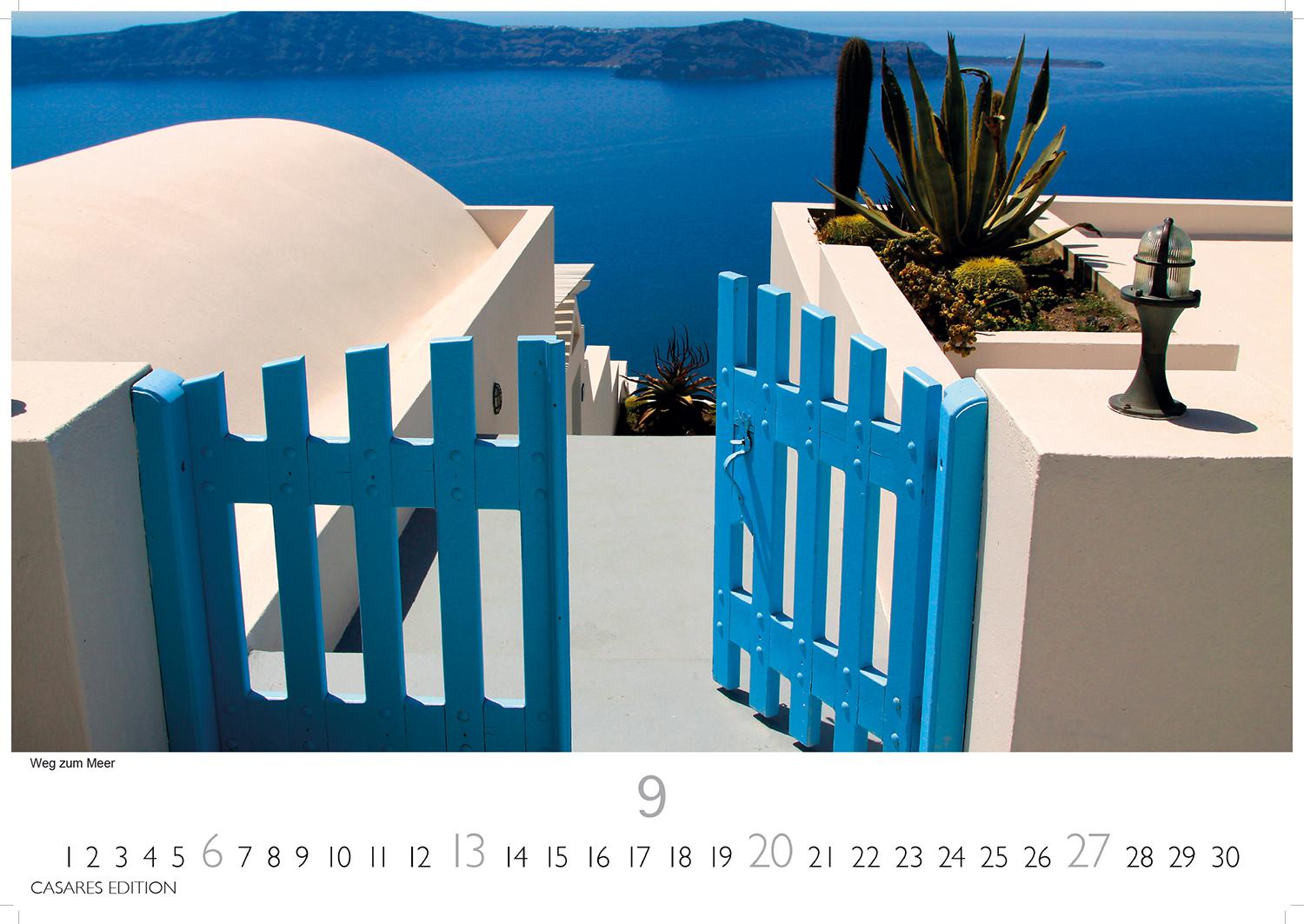 Beispielinhalt (Bild) Griechenland Kalender 2026 - Wandkalender | Fotokalender Griechenland 35x50 cm - Traumhafte Aussichten Griechenlands - . mit beeindruckenden Fotos