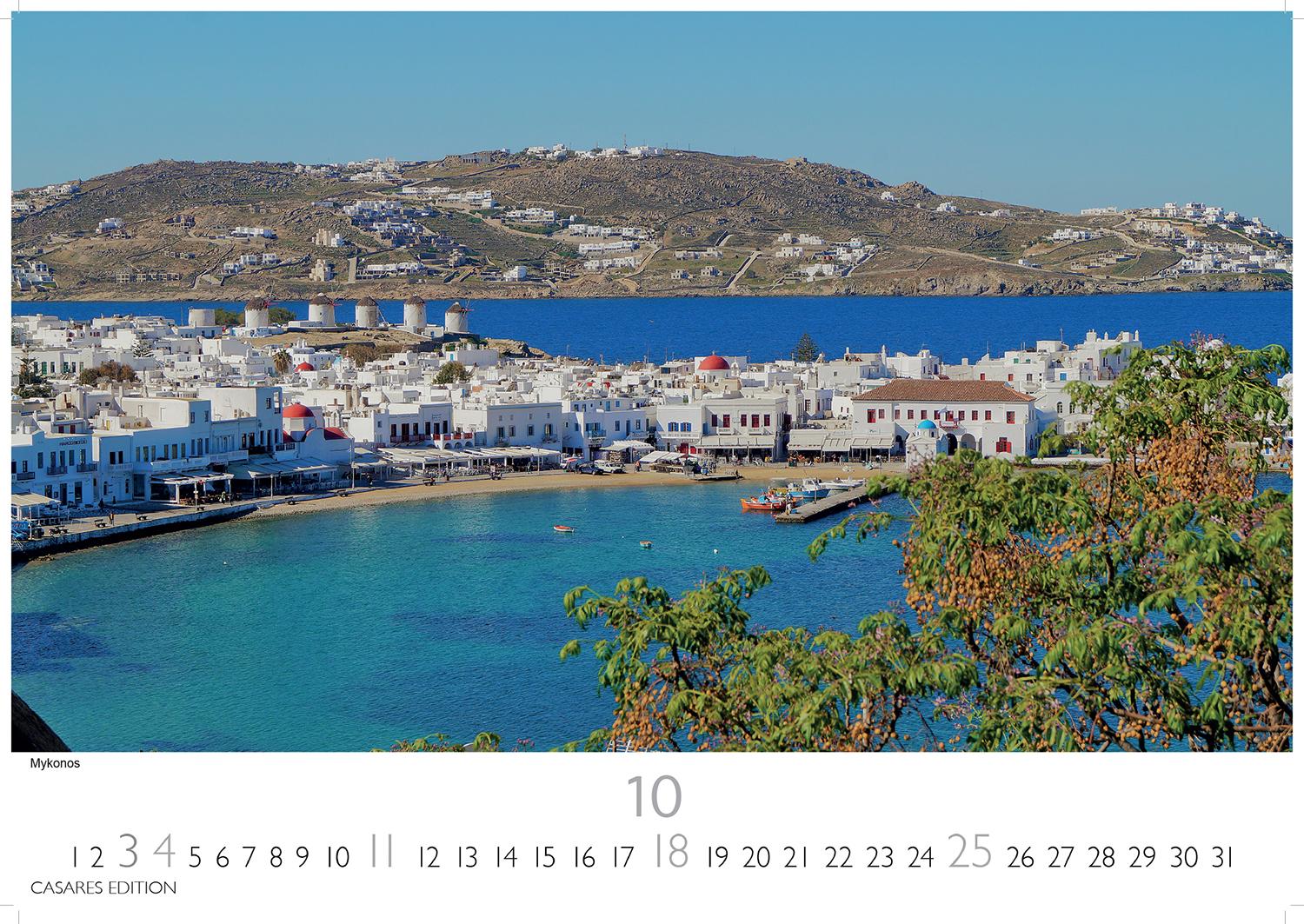 Beispielinhalt (Bild) Griechenland Kalender 2026 - Wandkalender | Fotokalender Griechenland 35x50 cm - Traumhafte Aussichten Griechenlands - . mit beeindruckenden Fotos