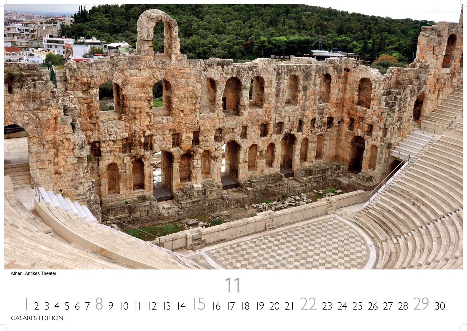 Beispielinhalt (Bild) Griechenland Kalender 2026 - Wandkalender | Fotokalender Griechenland 35x50 cm - Traumhafte Aussichten Griechenlands - . mit beeindruckenden Fotos