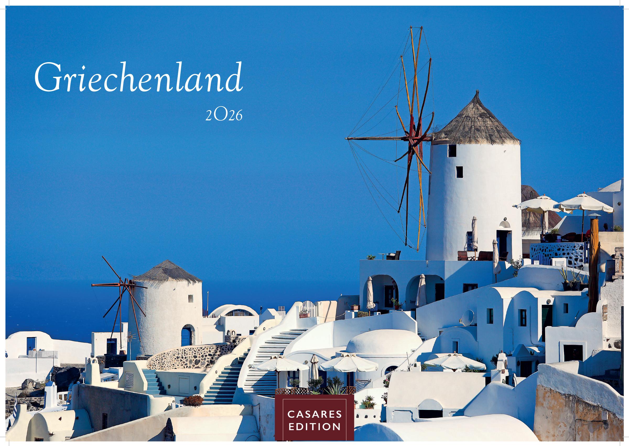 Vorderes Coverbild Griechenland Kalender 2026 35x50 cm - Traumhafte Aussichten Griechenlands - Fotokalender mit beeindruckenden Fotos