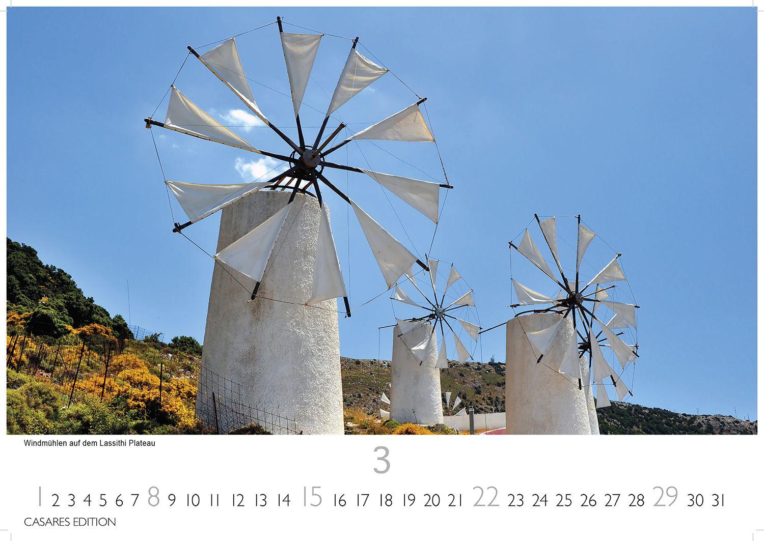 Beispielinhalt (Bild) Kreta Kalender 2026 - Wandkalender | Fotokalender Griechenland 24x35cm - . mit 12 atemberaubenden Fotos von Kreta.