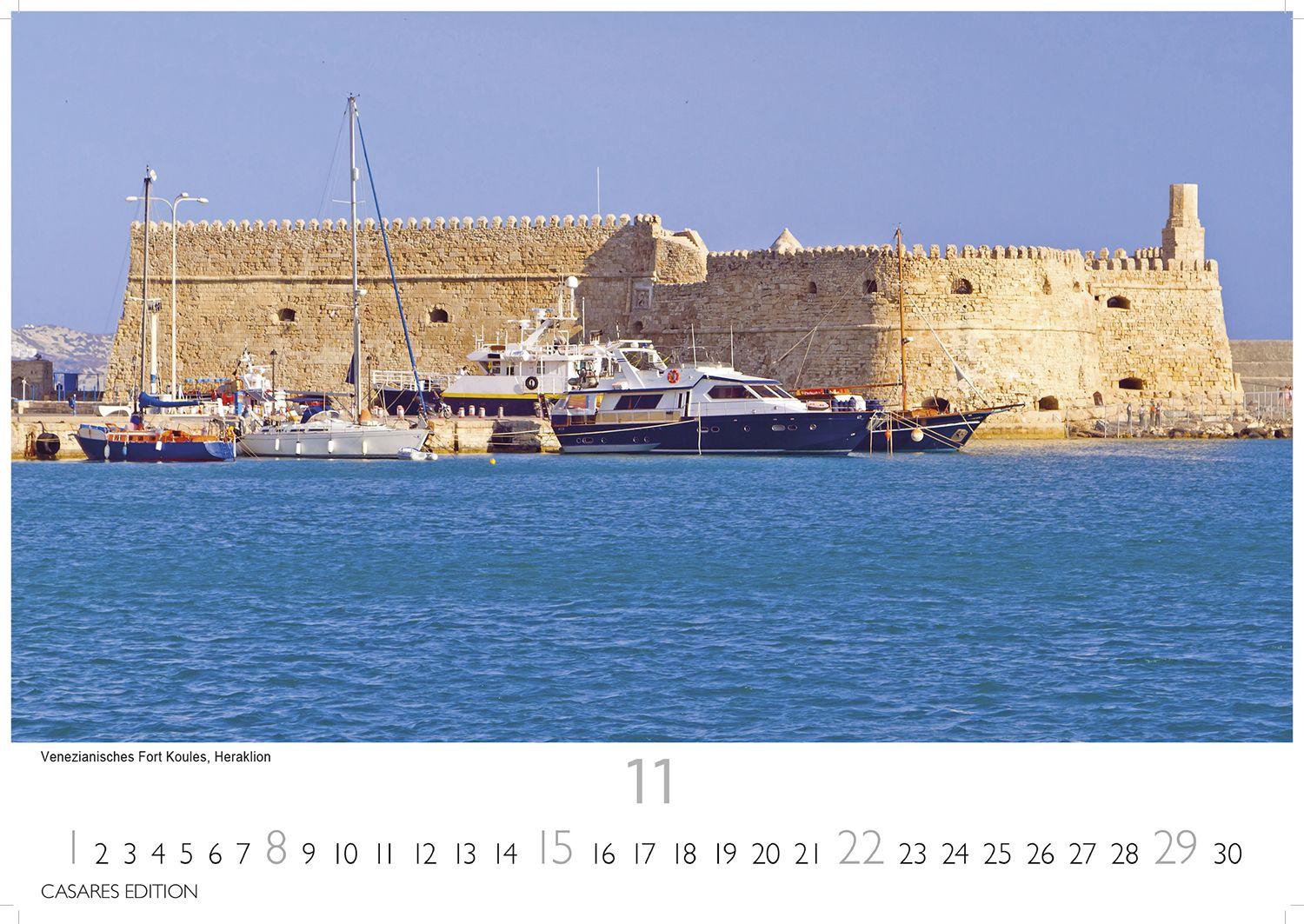 Beispielinhalt (Bild) Kreta Kalender 2026 - Wandkalender | Fotokalender Griechenland 24x35cm - . mit 12 atemberaubenden Fotos von Kreta.