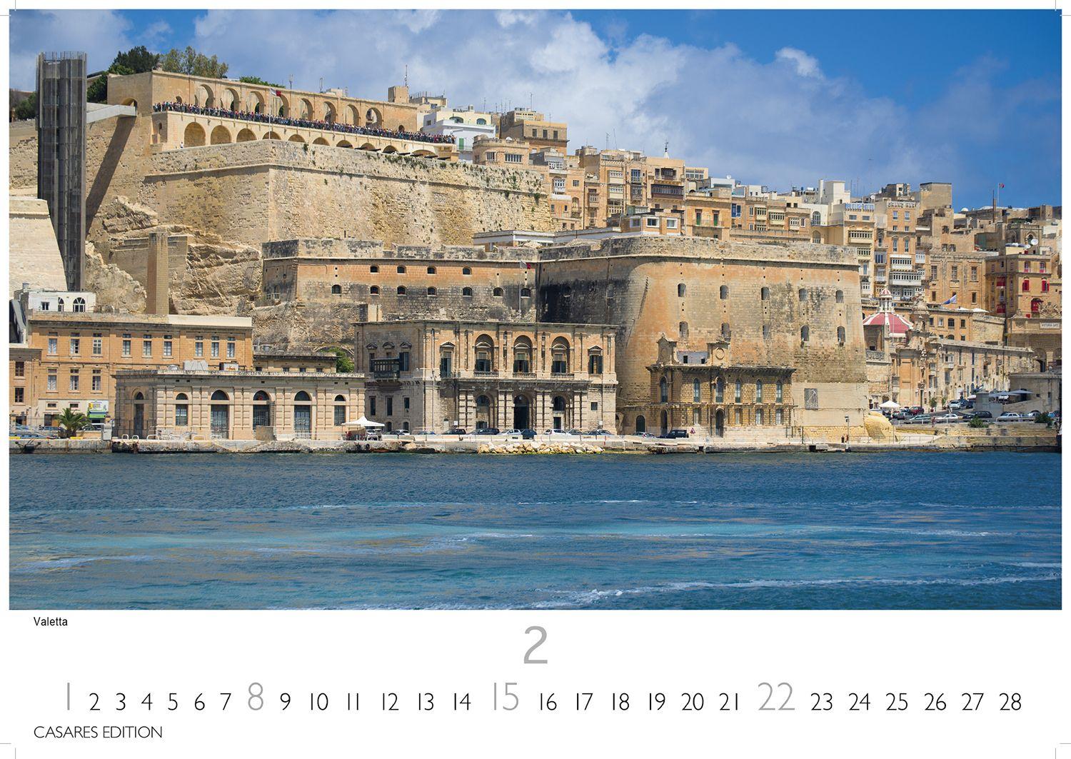 Beispielinhalt (Bild) Malta Kalender 2026 - Wandkalender | Fotokalender Südeuropa 35x50cm - Hochwertiger . mit atemberaubenden Fotos von Malta - ideal für Liebhaber der Insel und Reiseliebhaber.