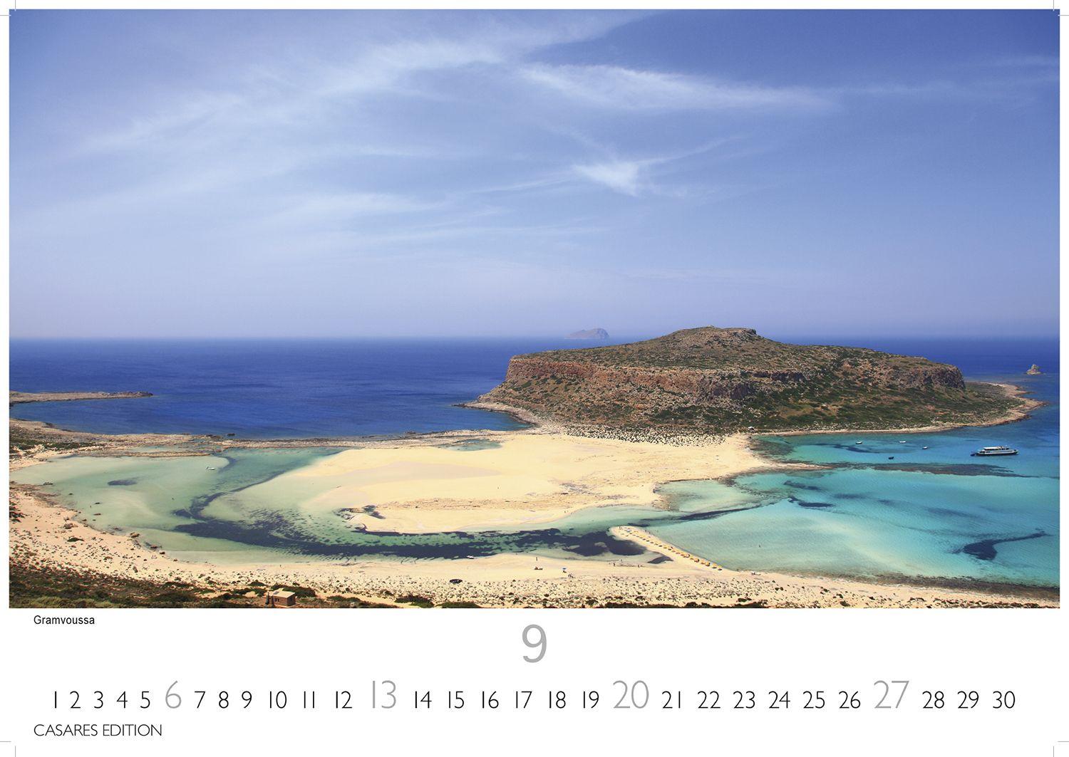 Beispielinhalt (Bild) Kreta Kalender 2026 - Wandkalender | Fotokalender Griechenland 35x50cm - . mit 12 atemberaubenden Fotos von Kreta.