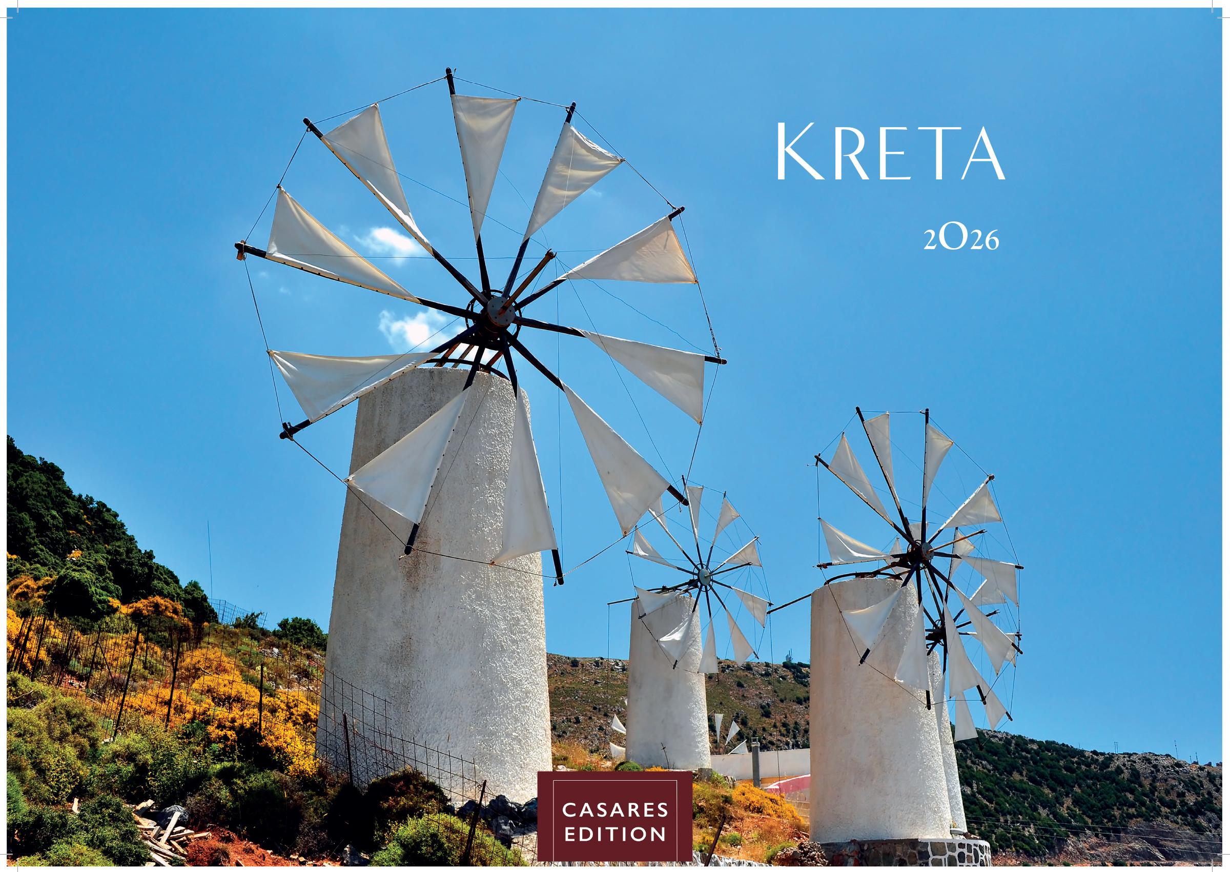 Vorderes Coverbild Kreta Kalender 2026 - Wandkalender | Fotokalender Griechenland 35x50cm - . mit 12 atemberaubenden Fotos von Kreta.